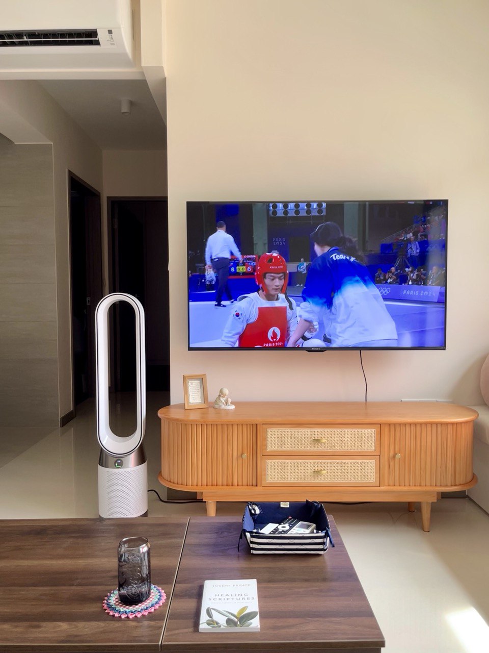 Bare to Cozy: Before & After Renovation of a 3-Room BTO Living Room - smart home, modern living room, entertainment center