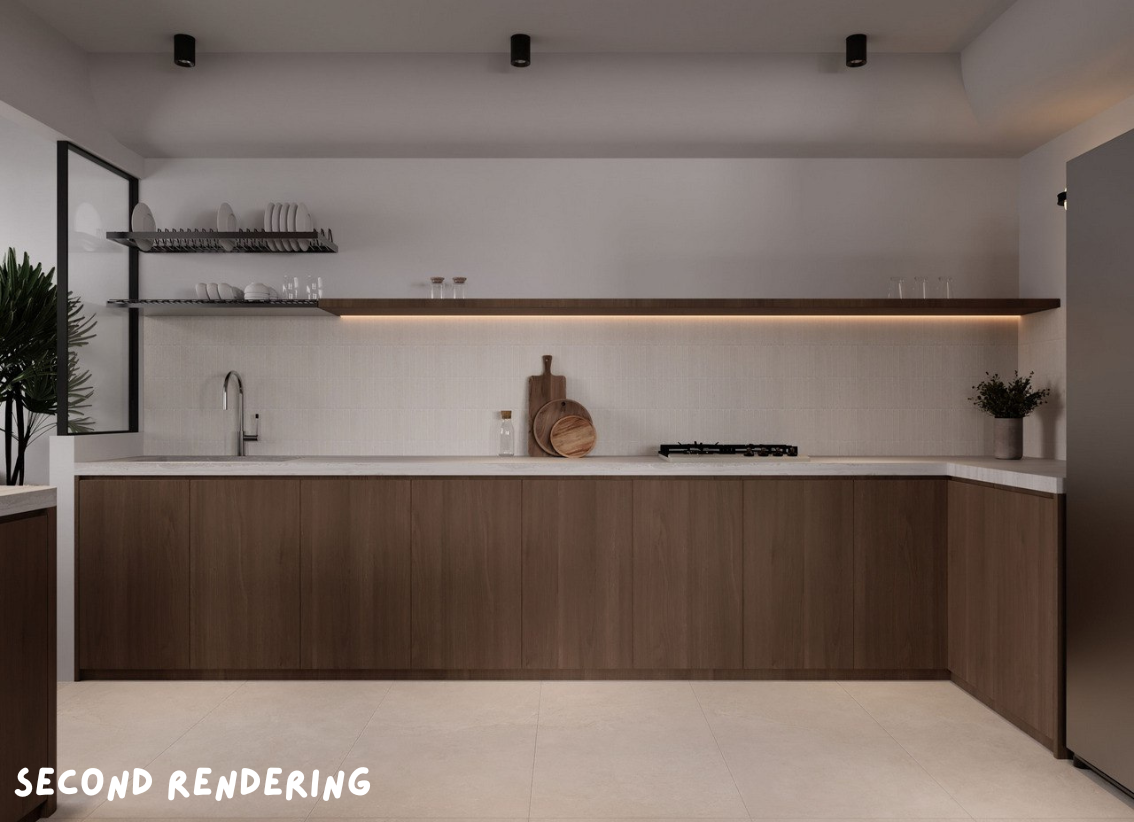 Baking A Loafy Walnut Kitchen: Our Design Process! - modern kitchen, minimalist design, sleek cabinetry, wooden accents