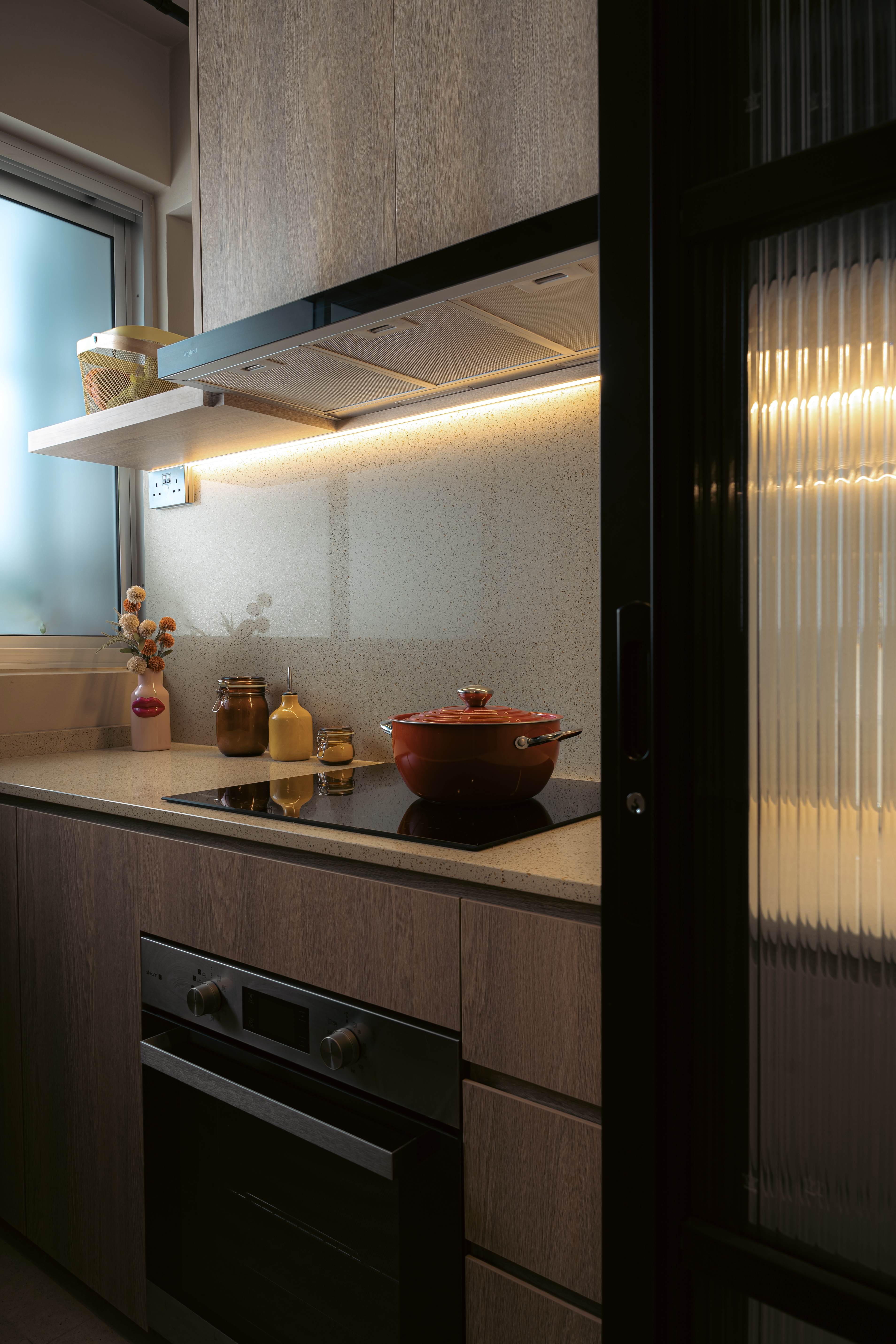 The Perfect Split - How we designed a dry pantry & wet kitchen - Modern kitchen with wooden cabinets, stainless steel