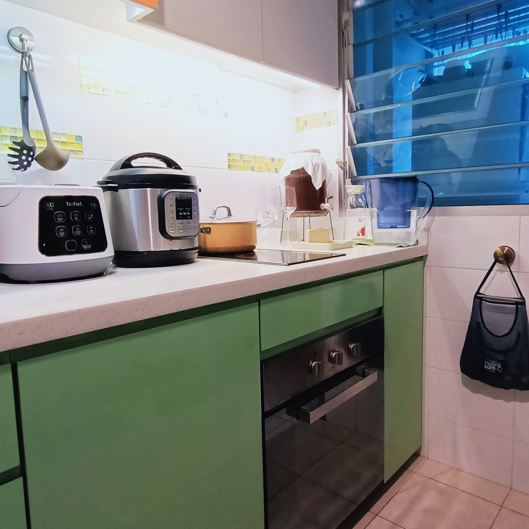 The Vibrant Hub: A Colorful Kitchen Oasis For The Whole Family - Convection cooker, rice cooker, electric kettle, toaster