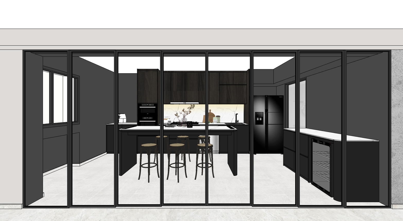 Tearing-down-the-walls:-Dark-and-Minimalistic-Kitchen-