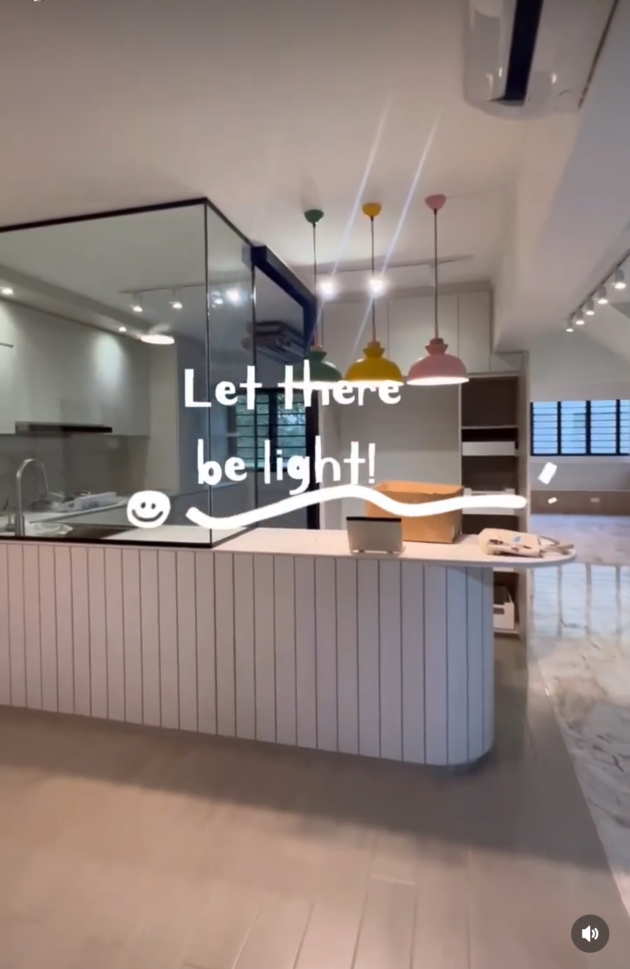 An all white kitchen separated  into wet and dry areas - Modern kitchen interior, minimalist design, sleek cabinetry