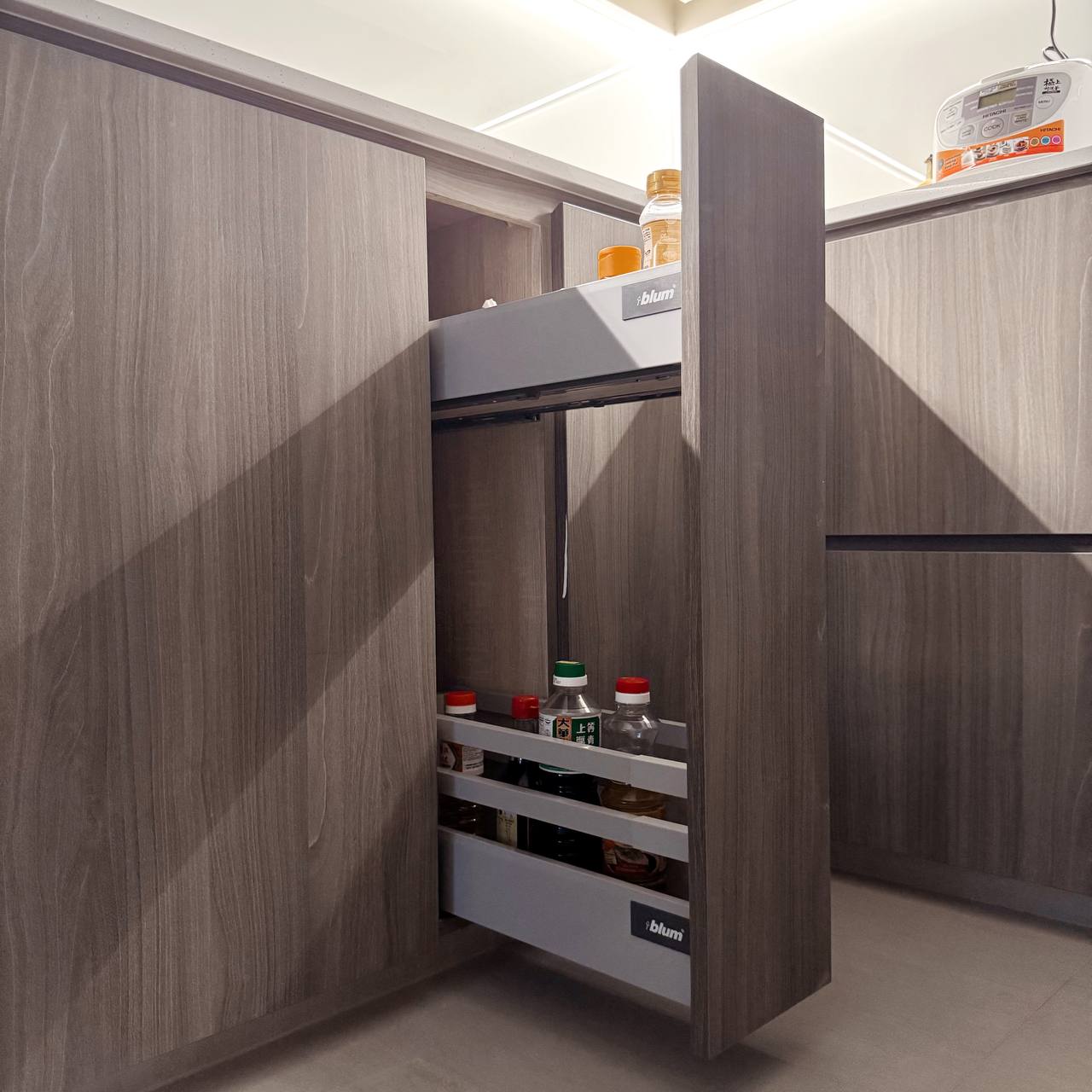 Inside Our Open Concept Kitchen: Practical & Functional - Wooden kitchen cabinets, open shelves, organized pantry, small