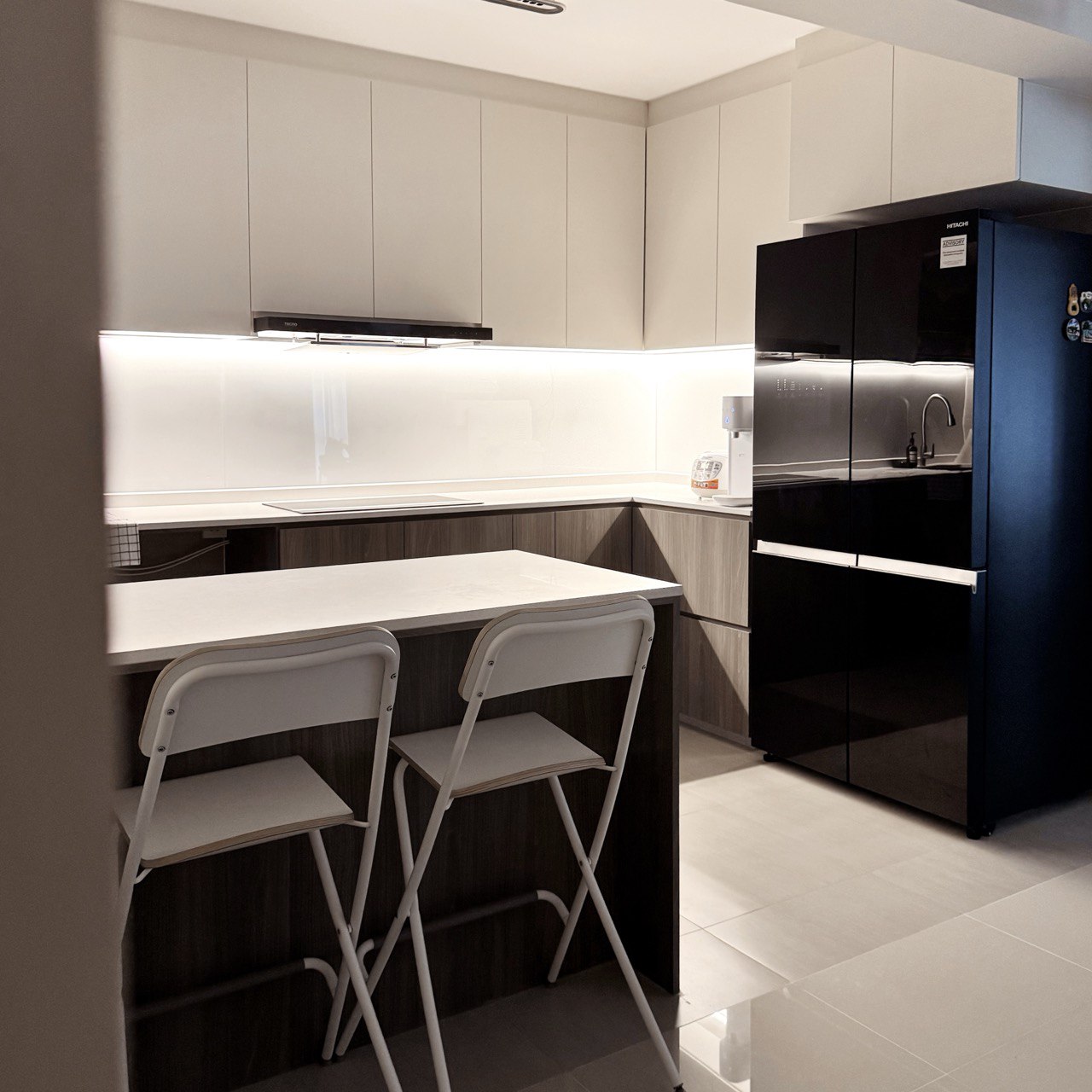 Inside Our Open Concept Kitchen: Practical & Functional - Modern kitchen with sleek design, minimalist furniture, white and