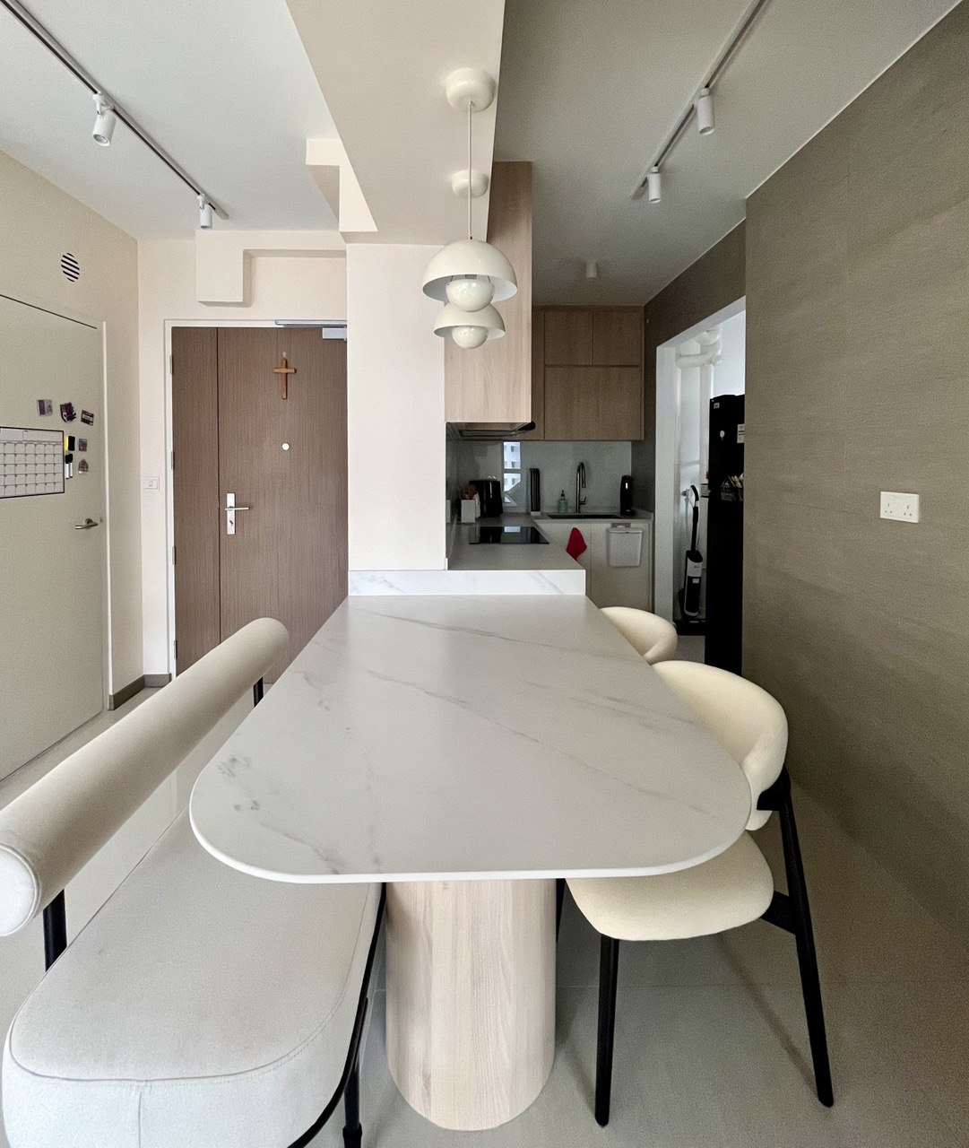 Before & After: Transforming the Impossible of a Small Kitchen Space  - modern kitchen, minimalist design, dining area