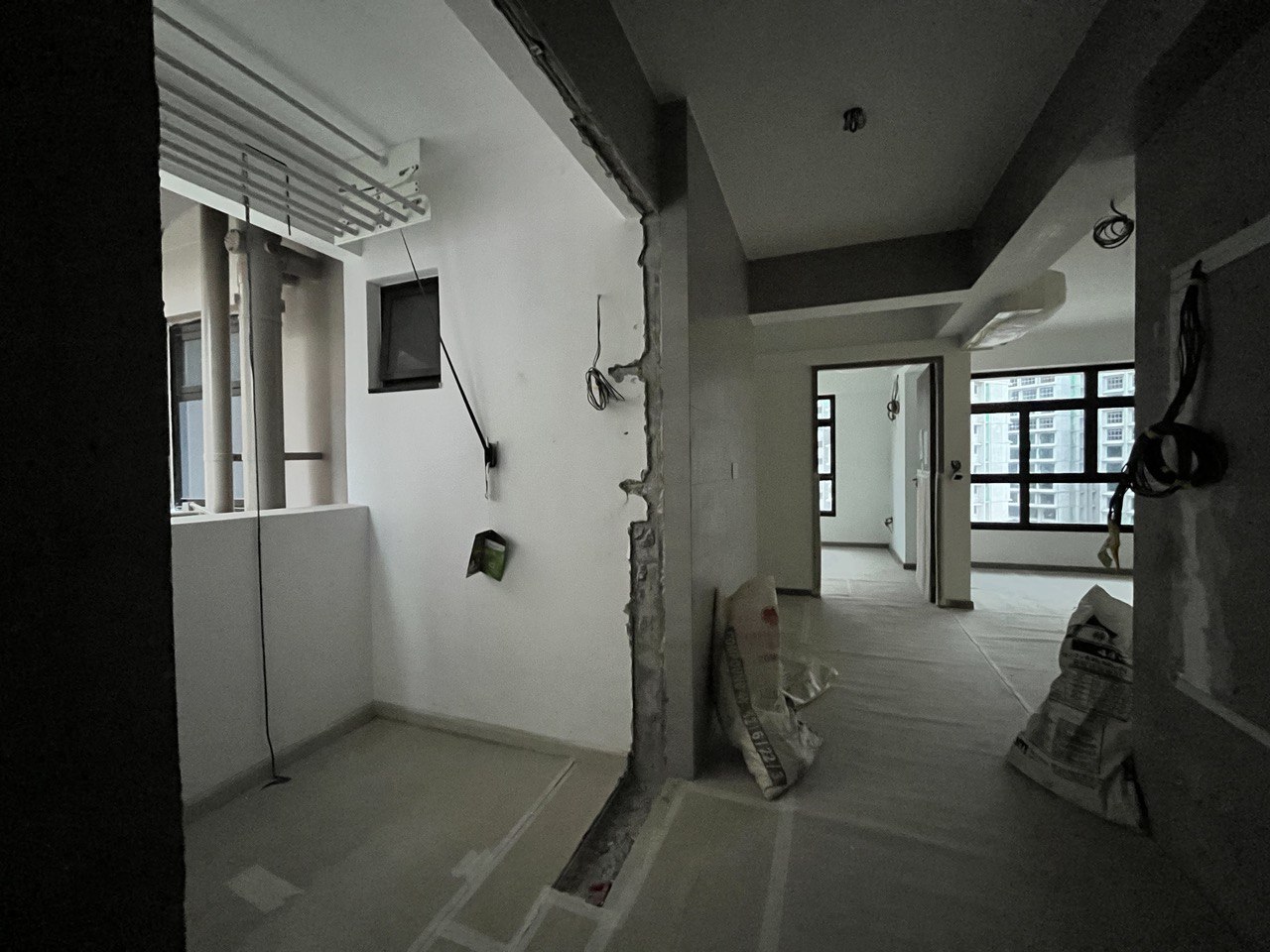 Before & After: Transforming the Impossible of a Small Kitchen Space  - unfinished interior, unfinished walls, construction