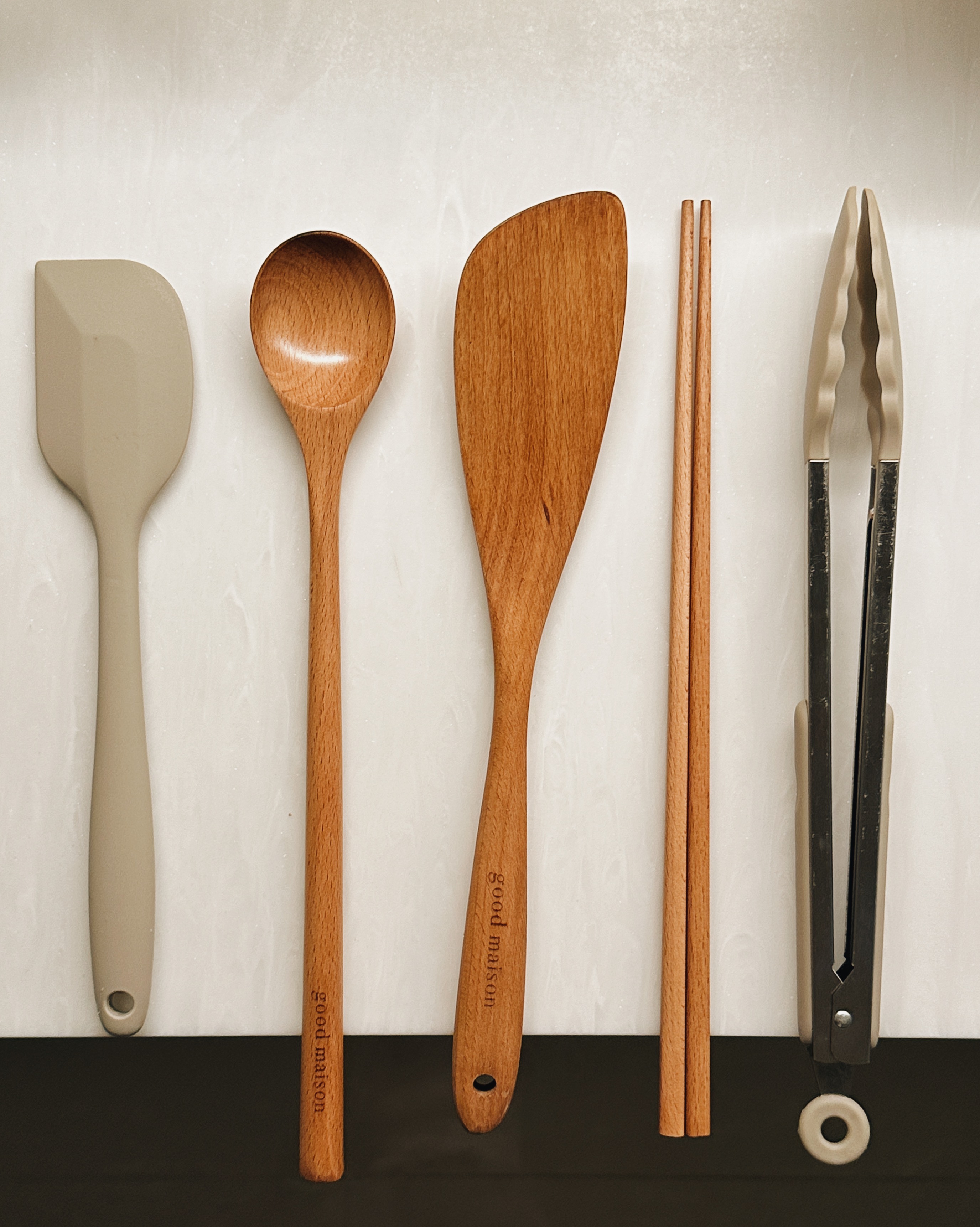 Minimalist Kitchen Essentials: Making the Most of Small Condo Spaces - wooden kitchen utensils, wooden spoon, wooden ladle