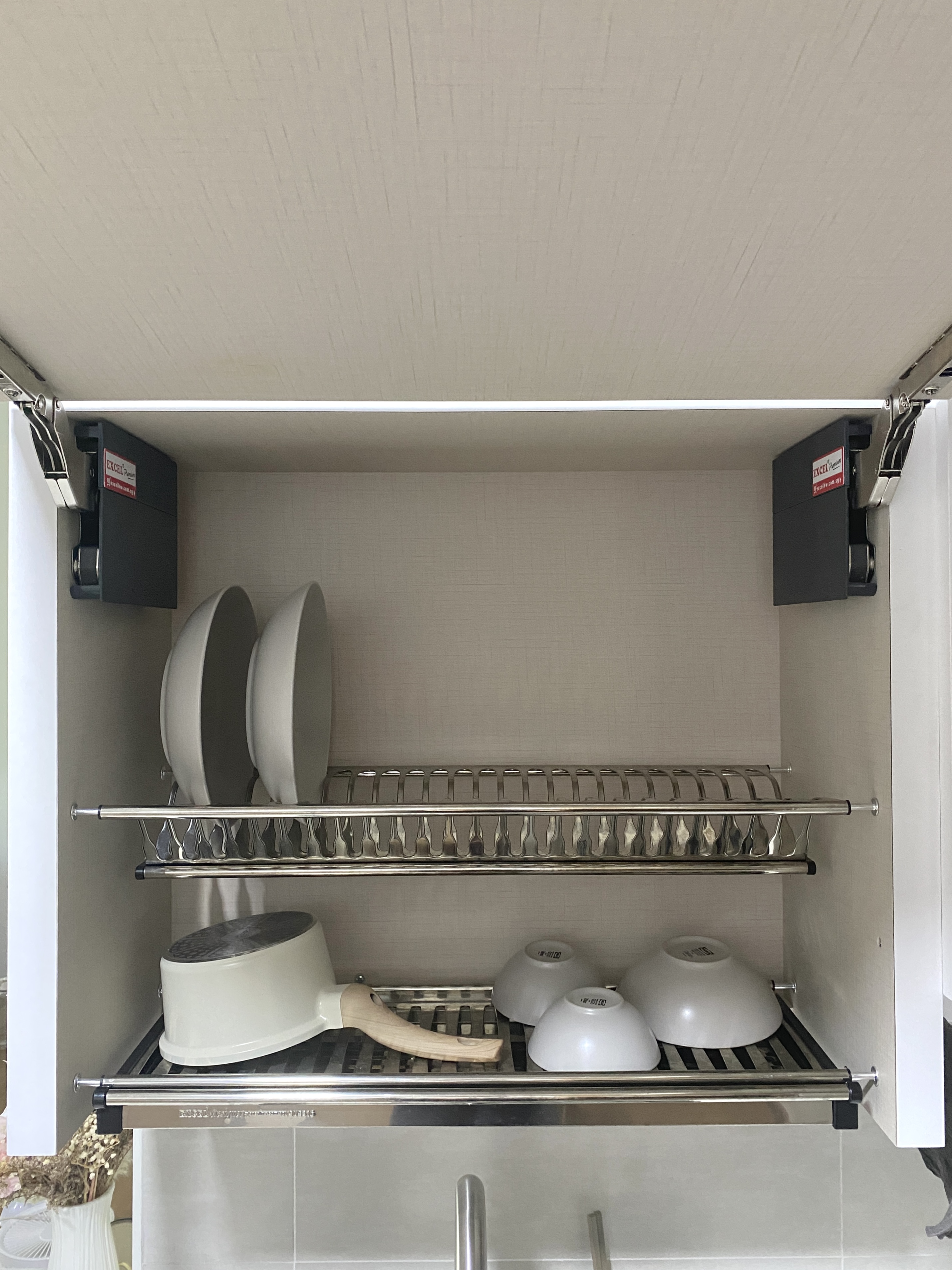 Kitchen: Multifunctional Space Combining Laundry and Cooking Area - Dish rack, stainless steel, under-counter, kitchen