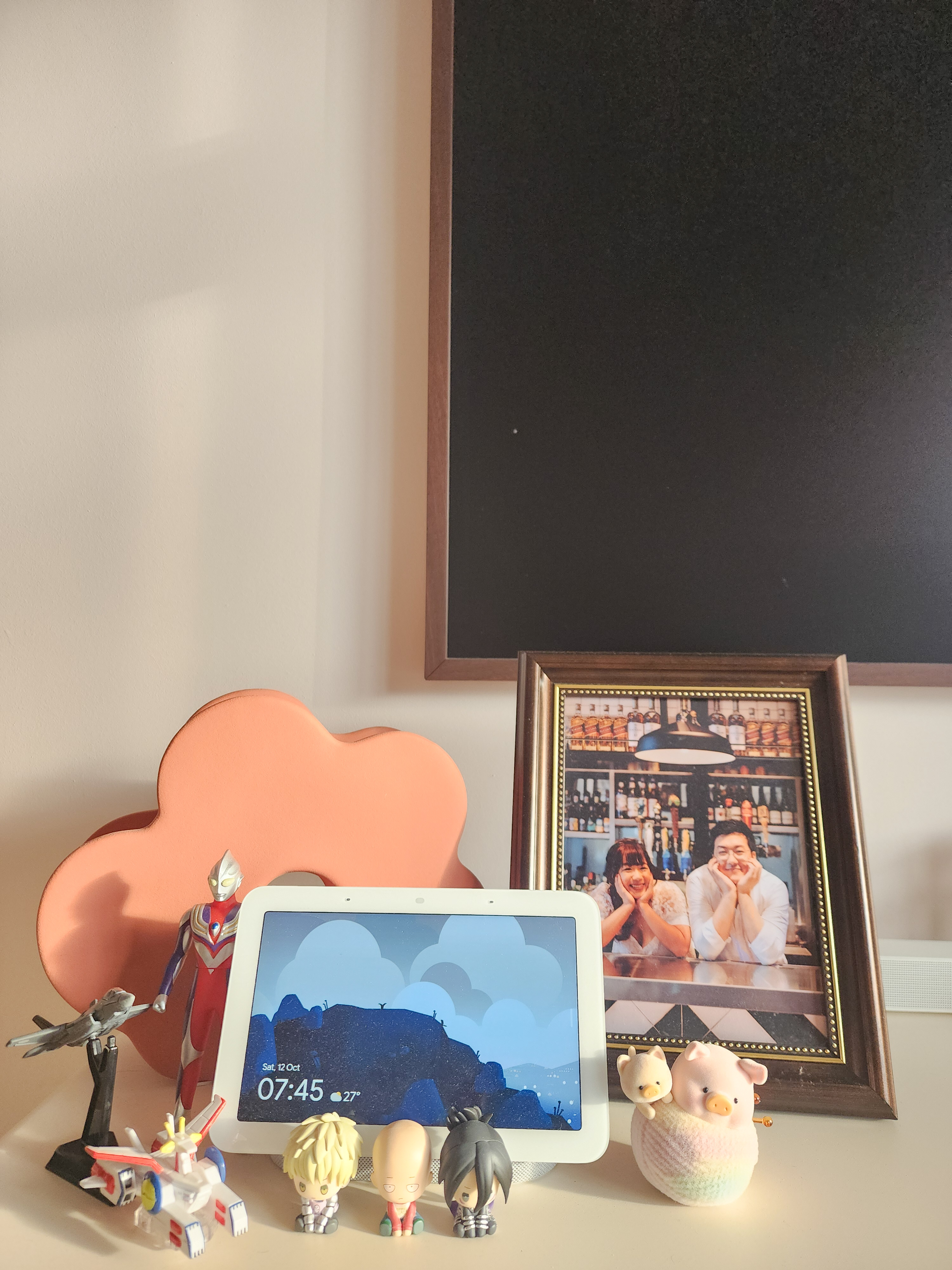 Our Cosy Living Room: ZERO CARPENTRY & Hints of Disney Magic! - Cartoon-style figurines and a tablet on a desk, Cartoon