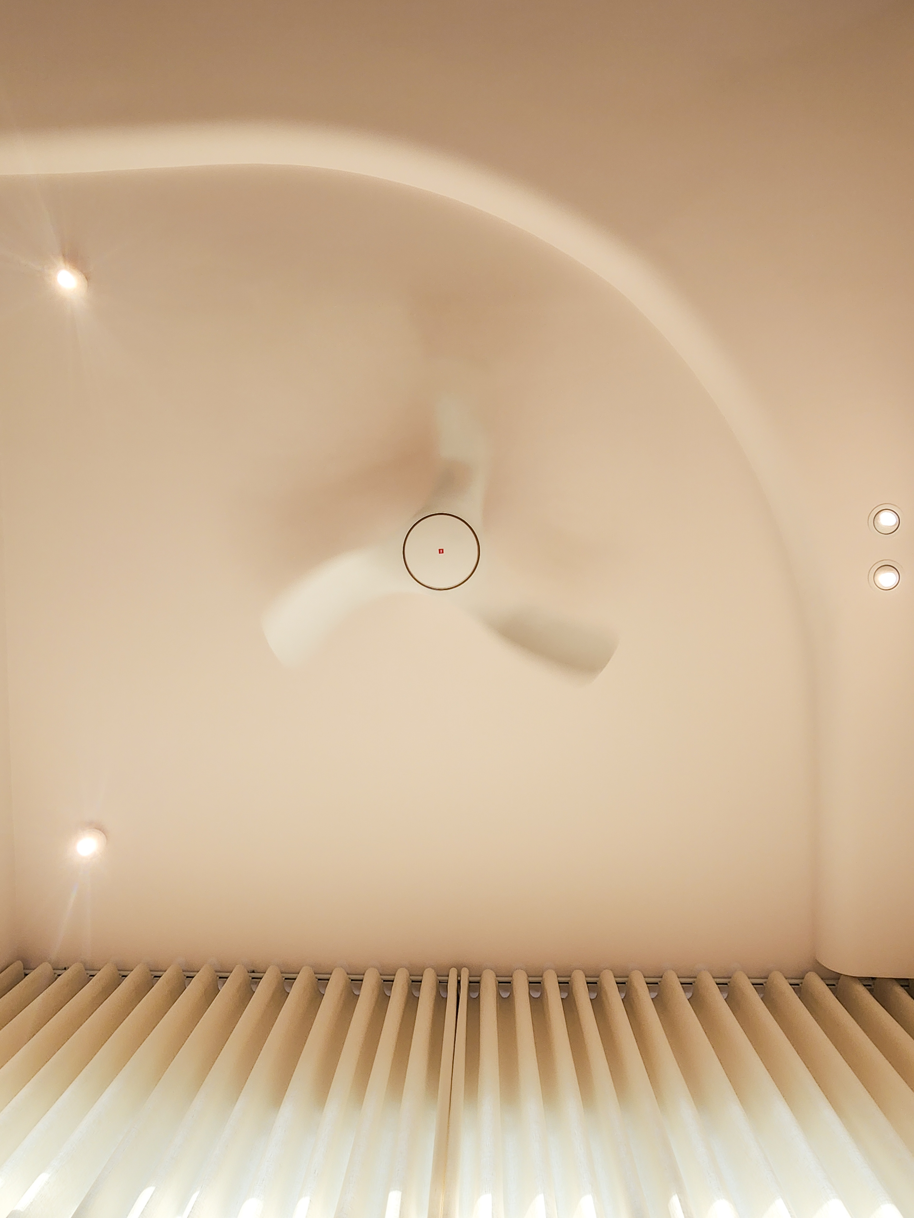 Our Cosy Living Room: ZERO CARPENTRY & Hints of Disney Magic! - Cream-colored ceiling fan, soft beige walls, recessed