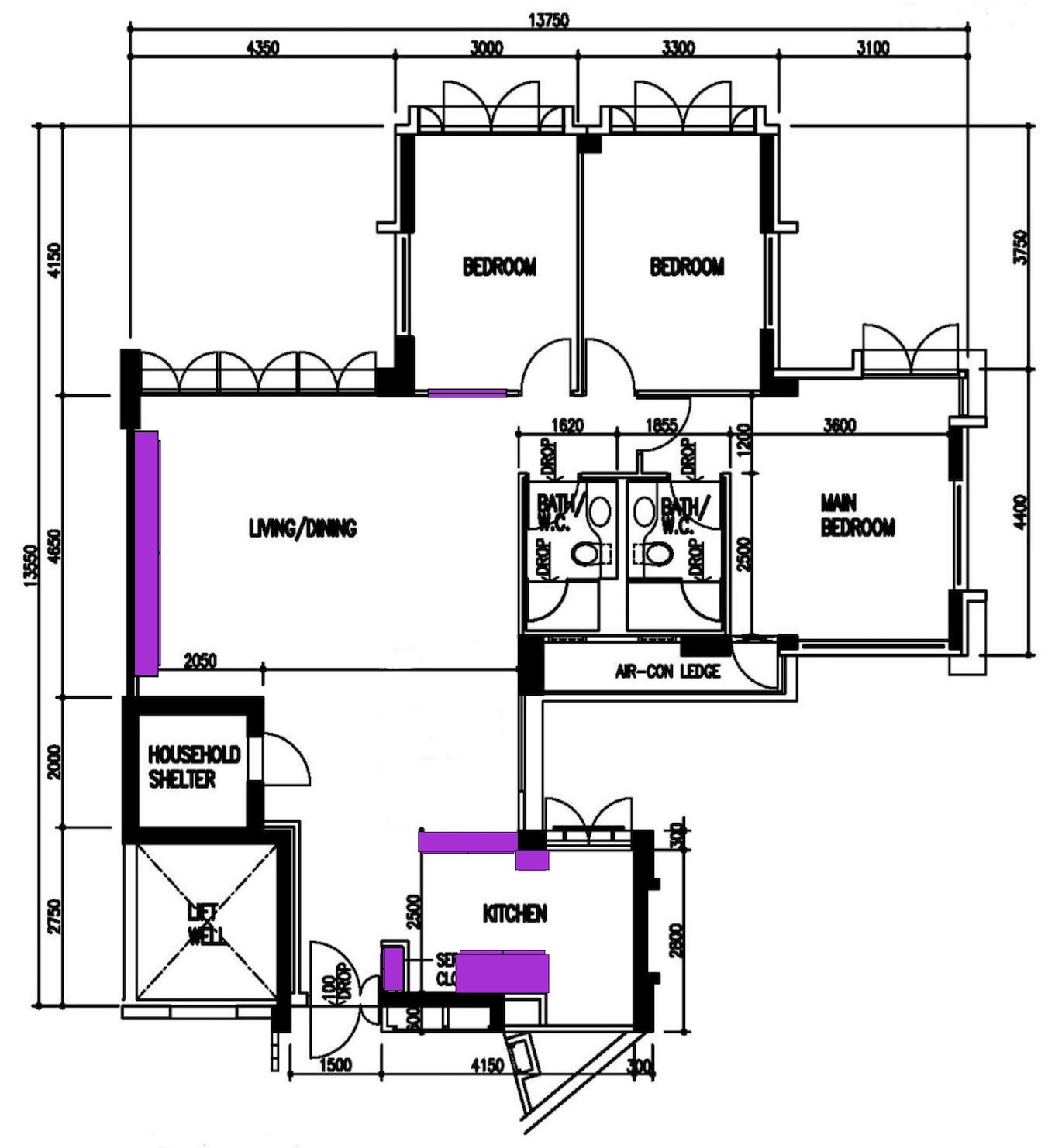 $31K Renovation Budget 5-Room HDB Mid-Century & Eclectic - Multi-functional living space with sleeping quarters, kitchen, and