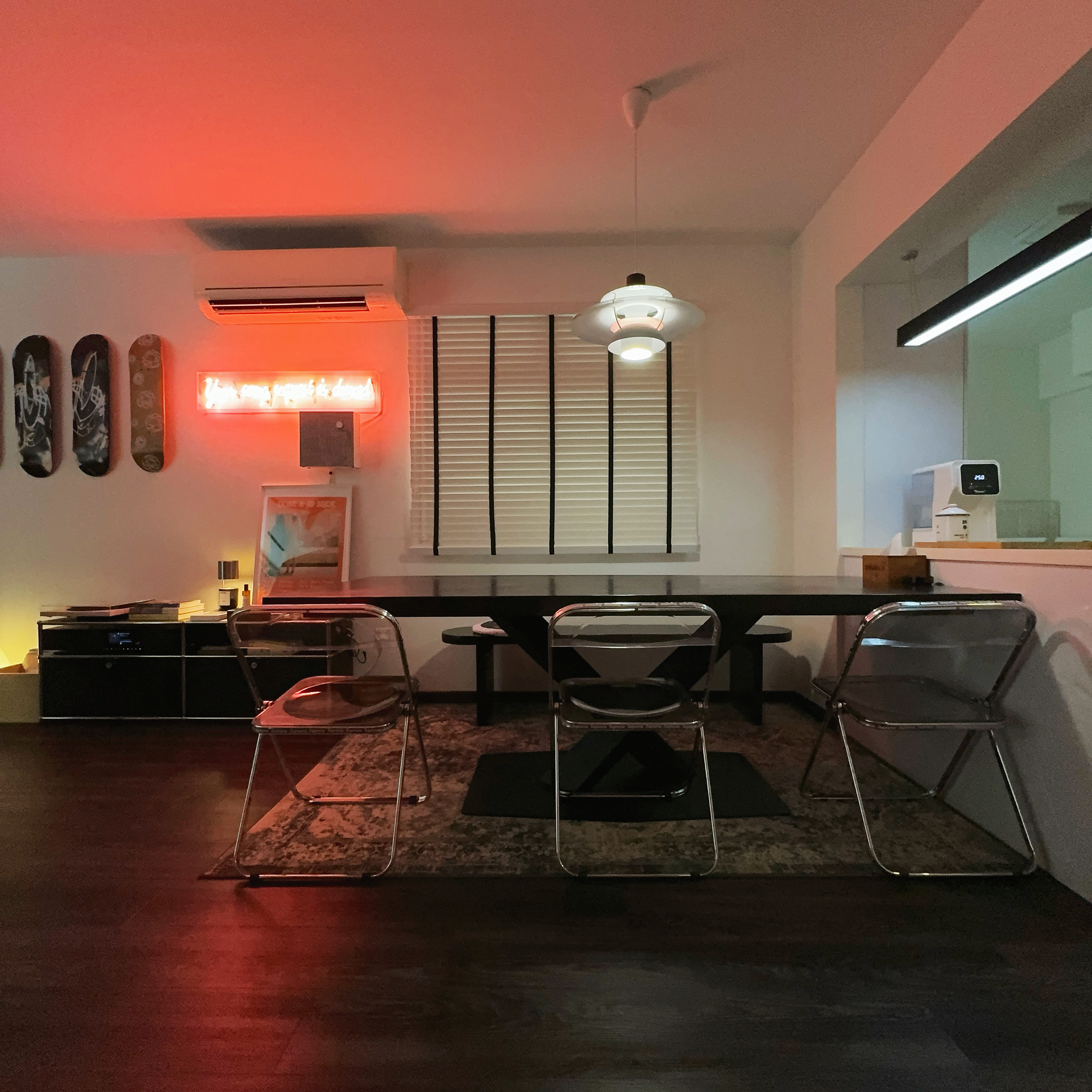 $31K Renovation Budget 5-Room HDB Mid-Century & Eclectic - Modern minimalist dining room, sleek black table, contemporary