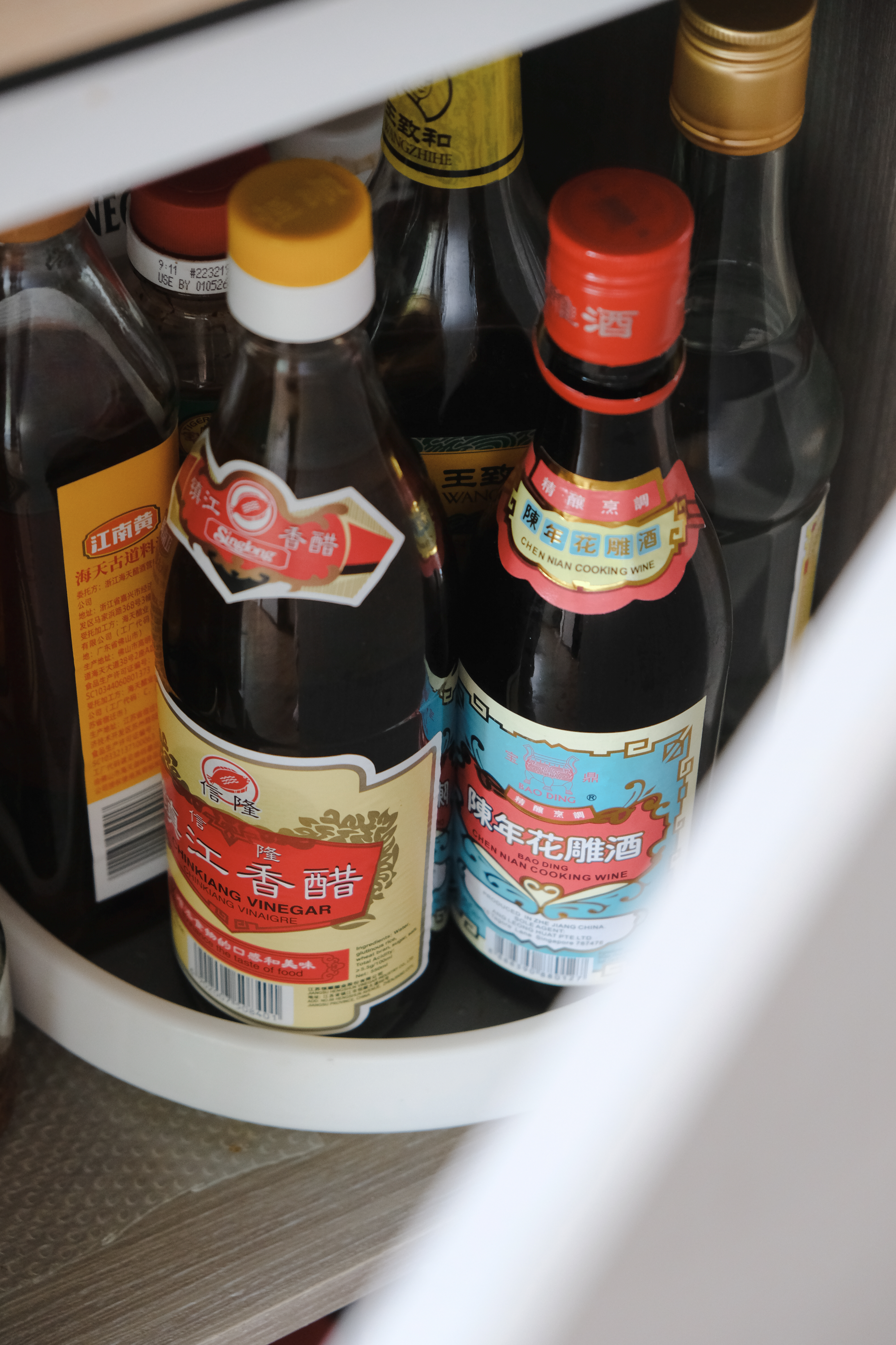 Clean and Functional: A Kitchen Designed with Smart Storage Solutions - Close-up view of a refrigerator shelf stocked with