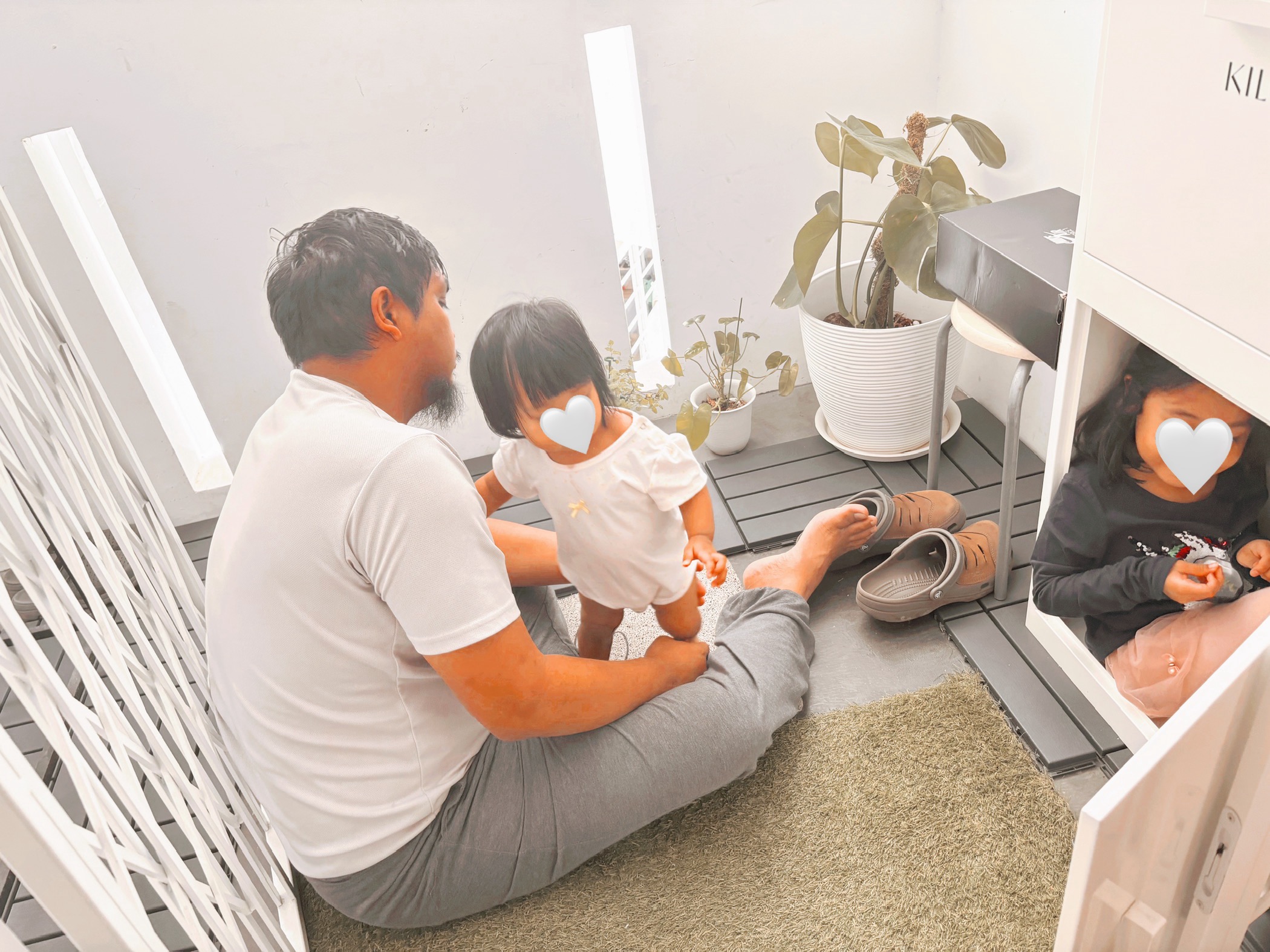 Entrance Glow-Up: Revamping Our Welcoming Space, One Detail at a Time! - Family bonding, indoor playtime, father and