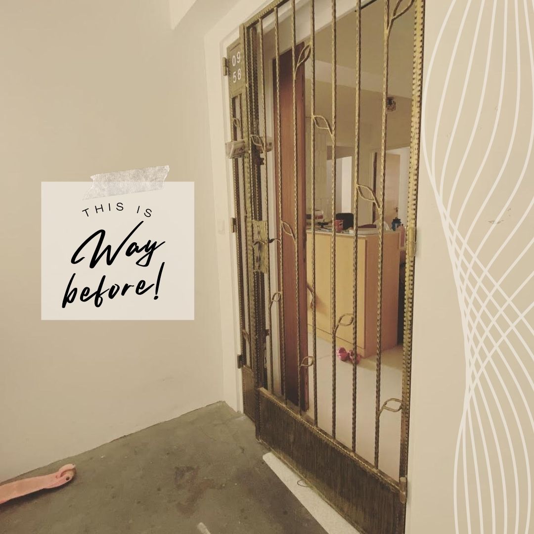 Entrance Glow-Up: Revamping Our Welcoming Space, One Detail at a Time! - Rustic metal gate with vertical bars, Interior view