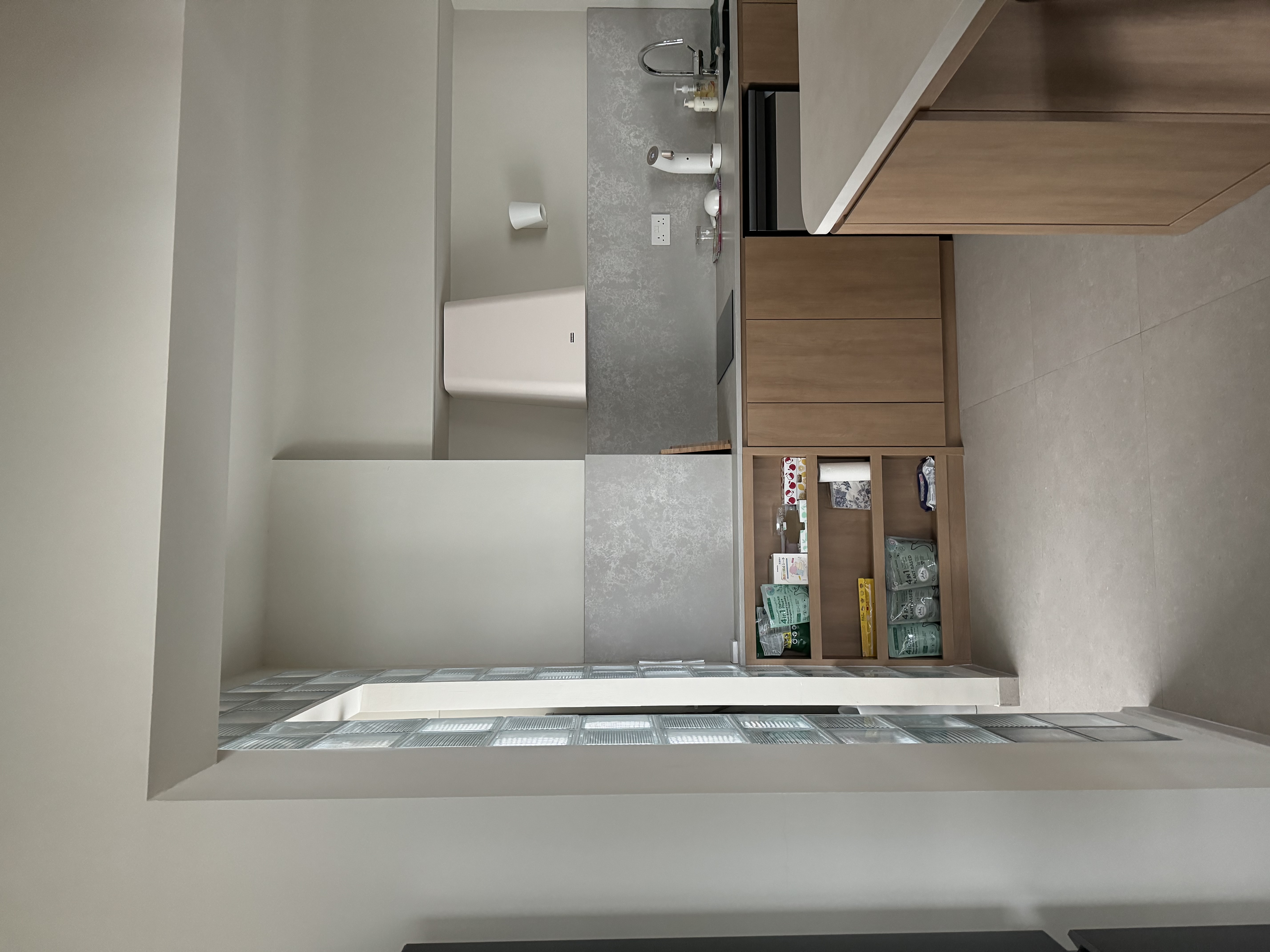 Edition Hotel Inspired House Tour | 5-Room BTO - modern bathroom, minimalist design, contemporary decor, sleek fixtures