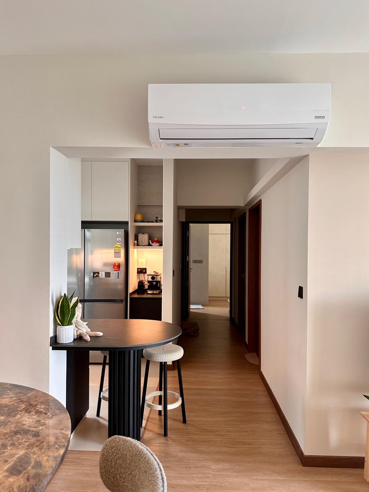 House Tour: Minimalist Home Reno for S$37K | Tampines - Modern kitchen and dining area, minimalist design, integrated