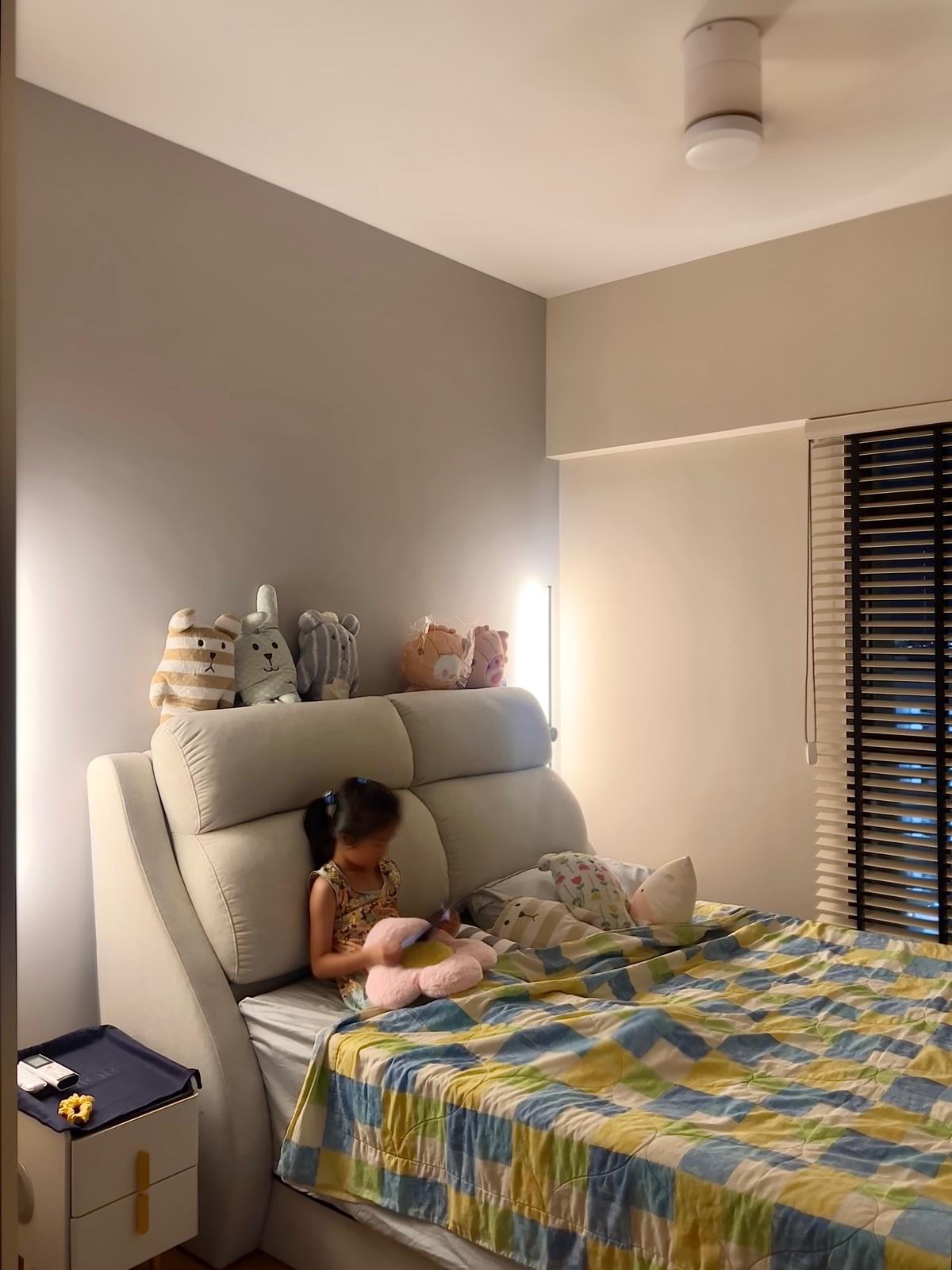 House Tour: Minimalist Home Reno for S$37K | Tampines - Children's bedroom, cozy atmosphere, plush toys, soft bedding, young