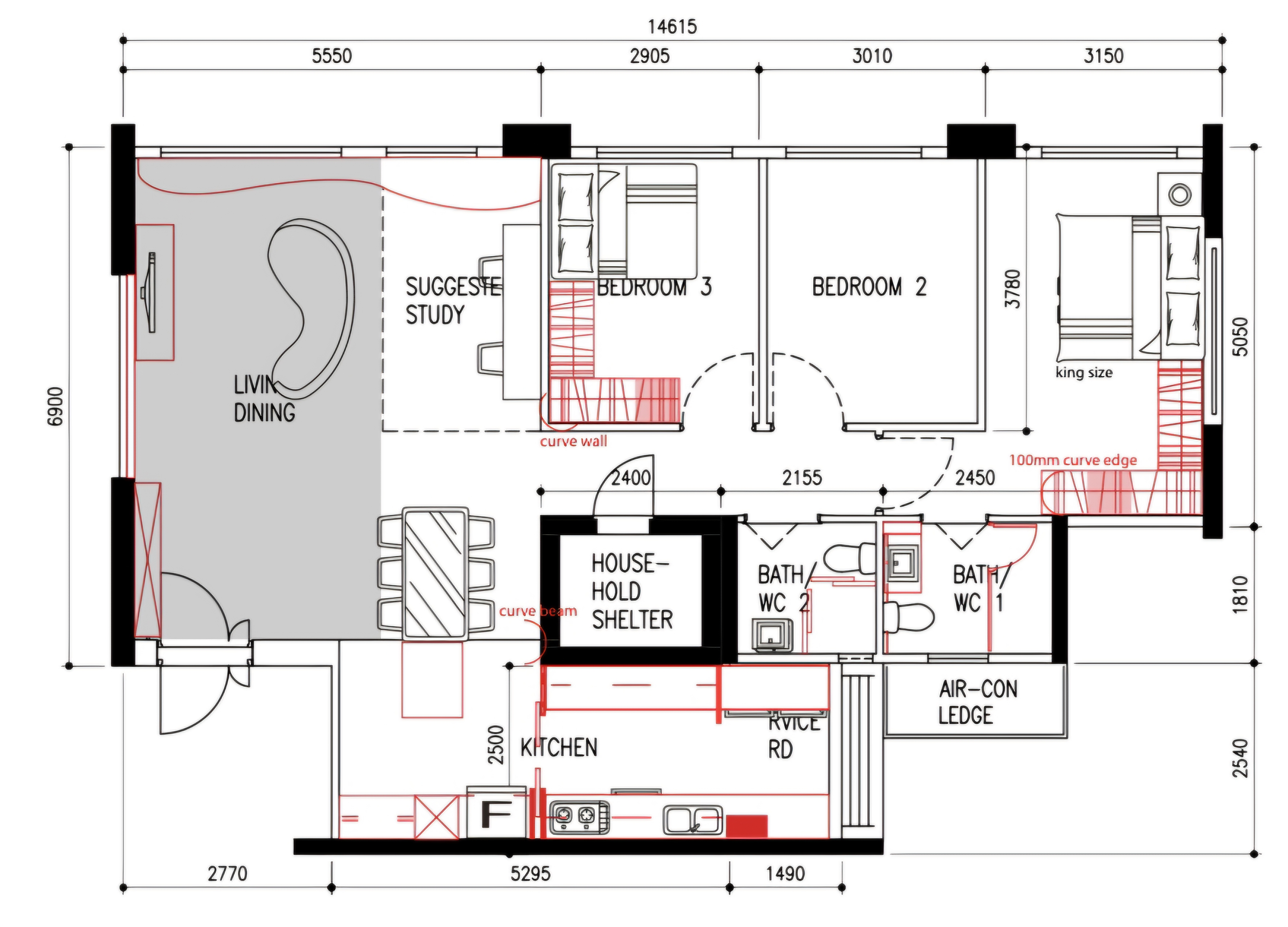 Our House Tour: Inside our warm and cosy 5-room BTO - Living area, dining area, study, bedroom, kitchen, bathroom, WC