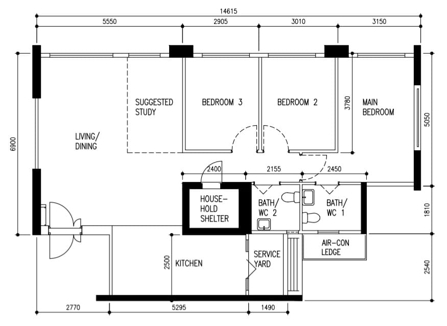 Our House Tour: Inside our warm and cosy 5-room BTO - Living/dining, kitchen, service yard, main bedroom, bedroom 2, bedroom
