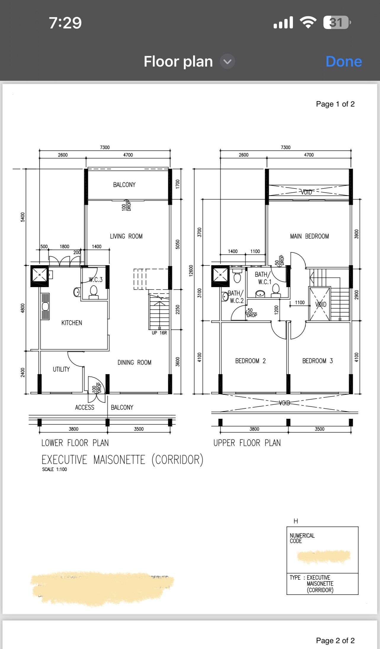 Transformation of an old maisonette: Big space living with home gym - Floor plan showcasing a multi-level executive living