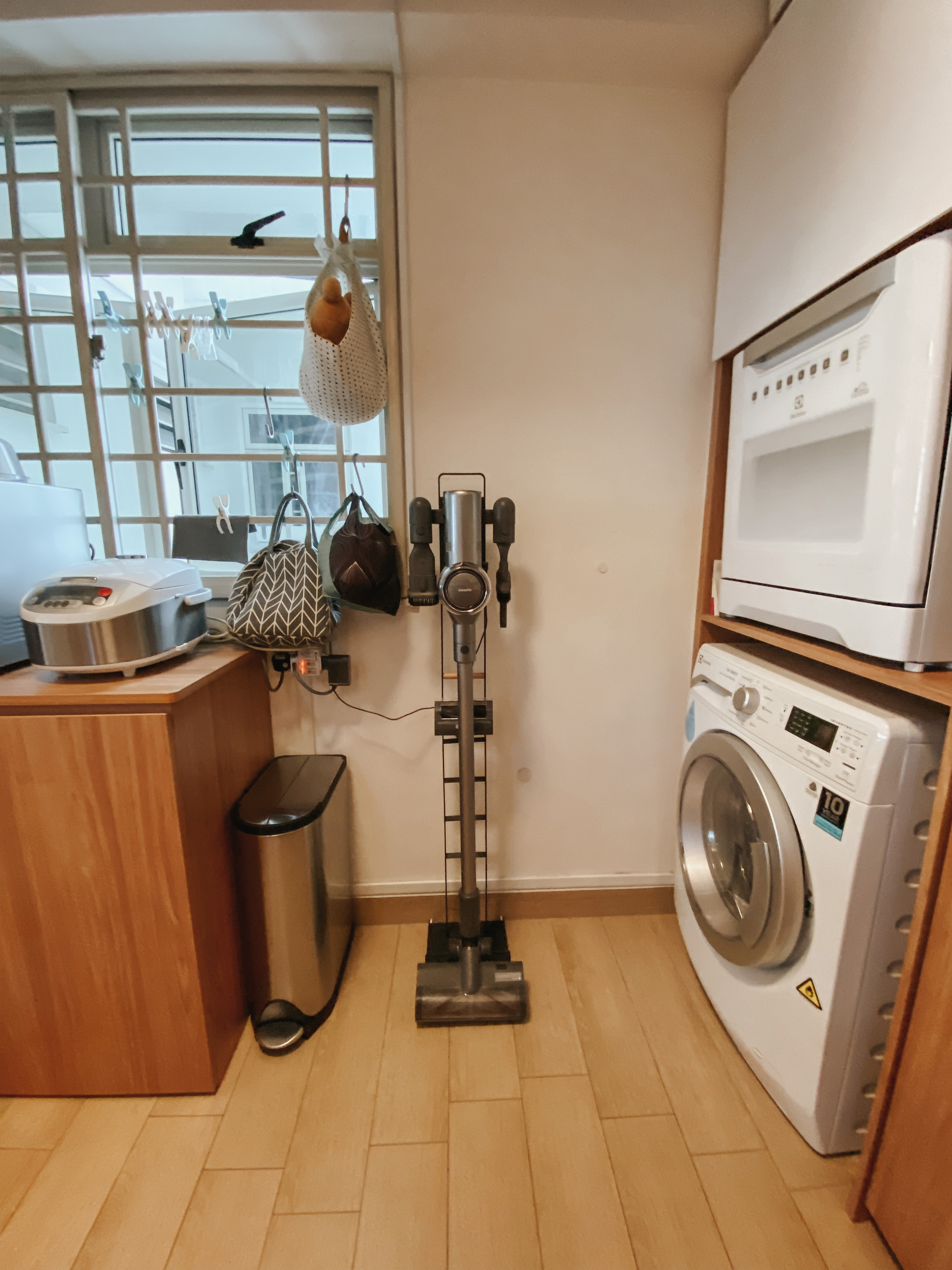 Home Tour: What a flat in Seng Kang looks like 8 years after reno - microwave, washing machine, vacuum cleaner, drying rack