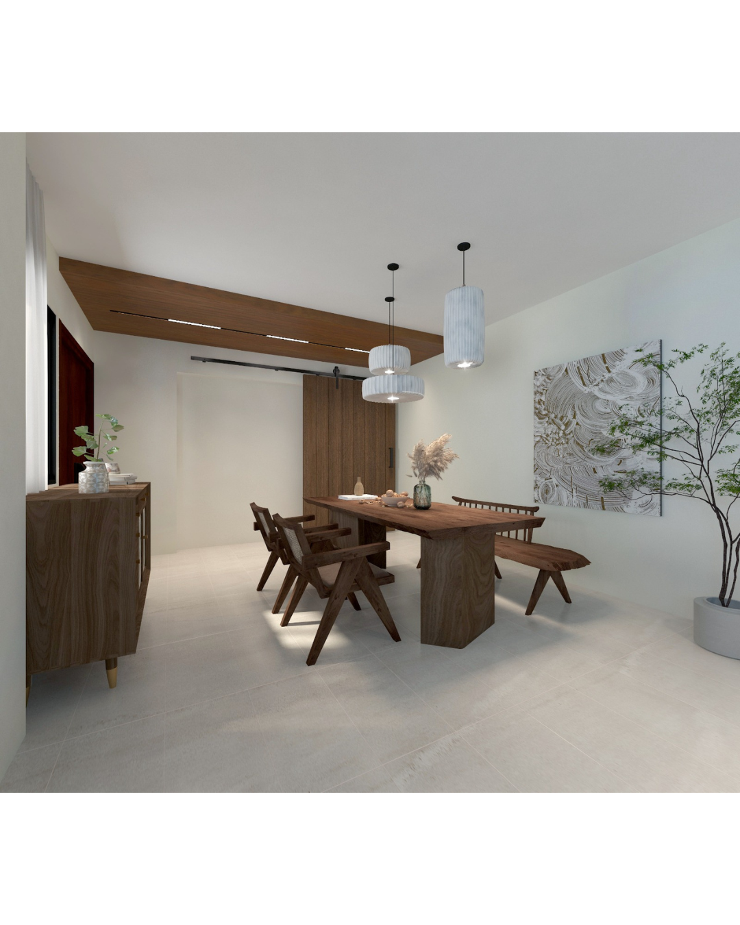 From Before to After: Our Common Area Glow-Up - modern dining room, minimalist design, wooden dining table, contemporary