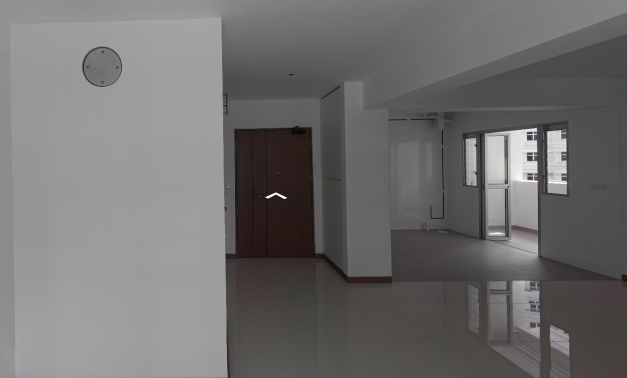 Entryway: Before & After! - Modern minimalist apartment, clean and bright interior, white walls and ceiling, large wooden