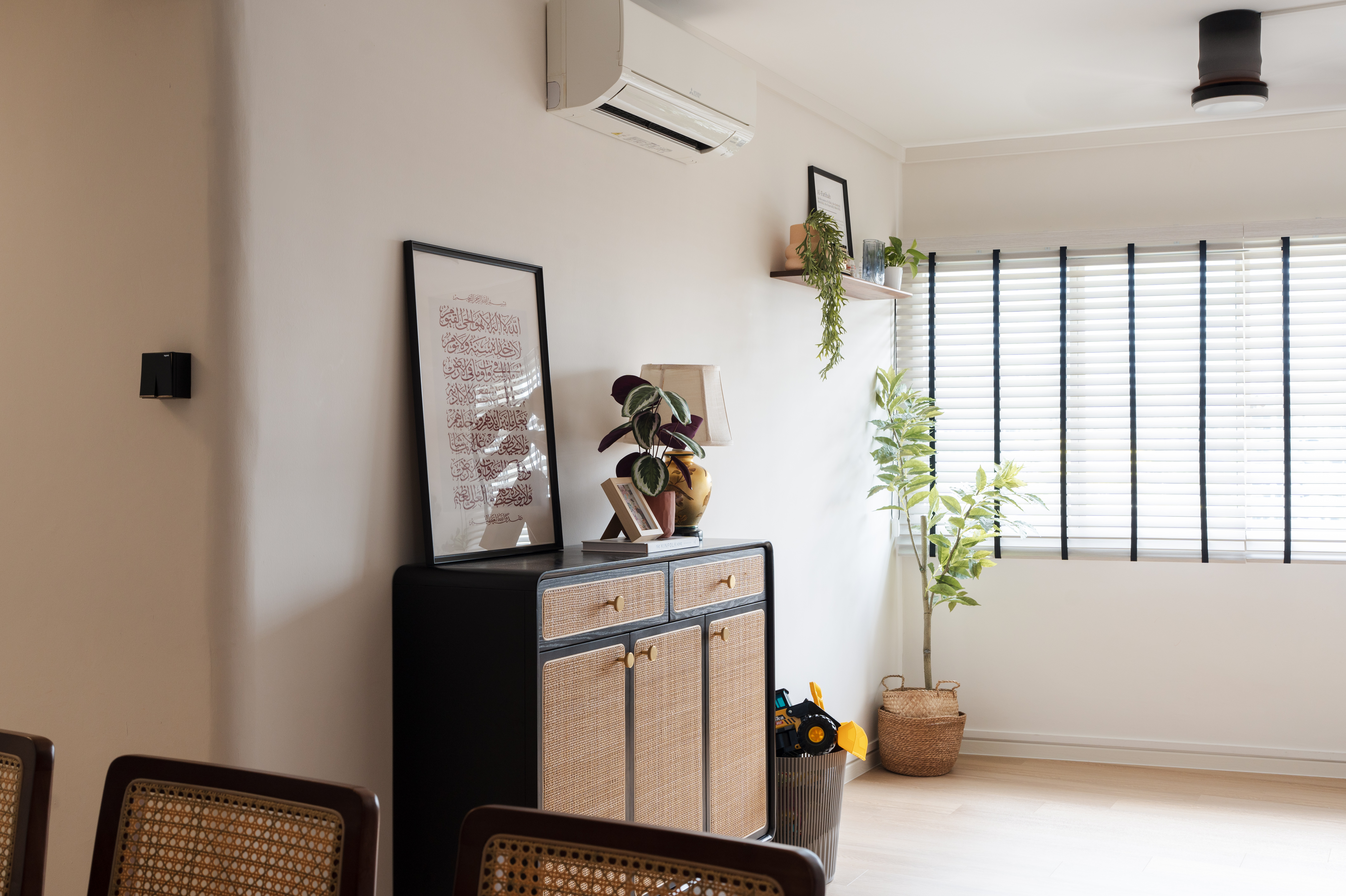 Inside Our $85k Modern Scandinavian 5-Room Resale Transformation! - Modern living room, minimalist decor, air conditioning