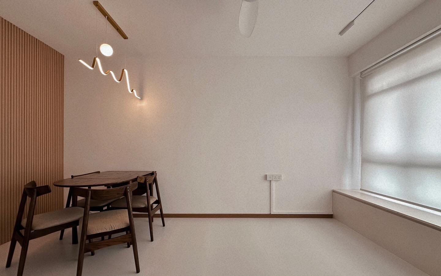 Living Simply, Loving Deeply | Sengkang 4 Room HDB Resale - Modern minimalist dining room, sleek wooden furniture, round