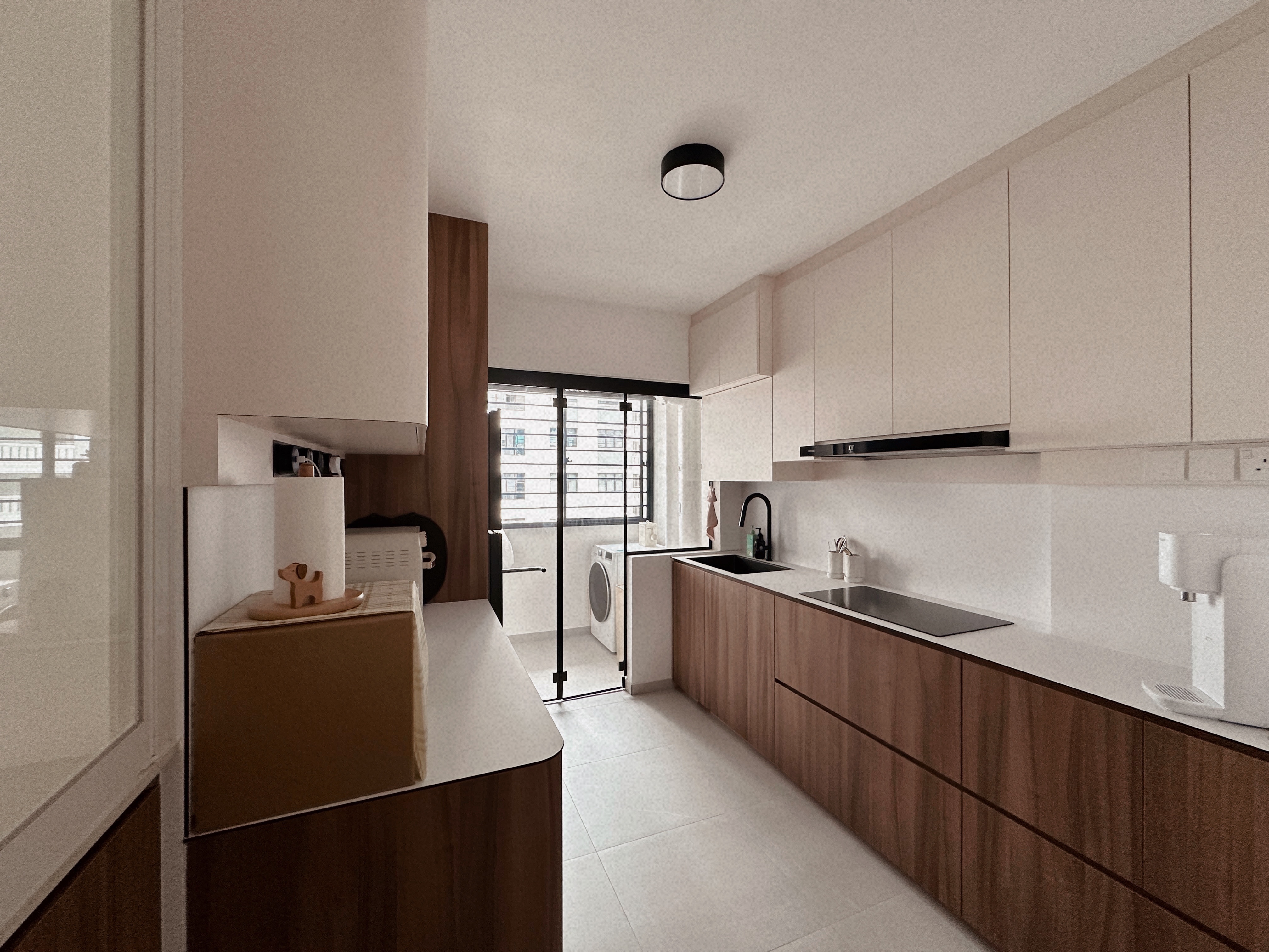Living Simply, Loving Deeply | Sengkang 4 Room HDB Resale - Modern kitchen with sleek design, minimalist decor, neutral color