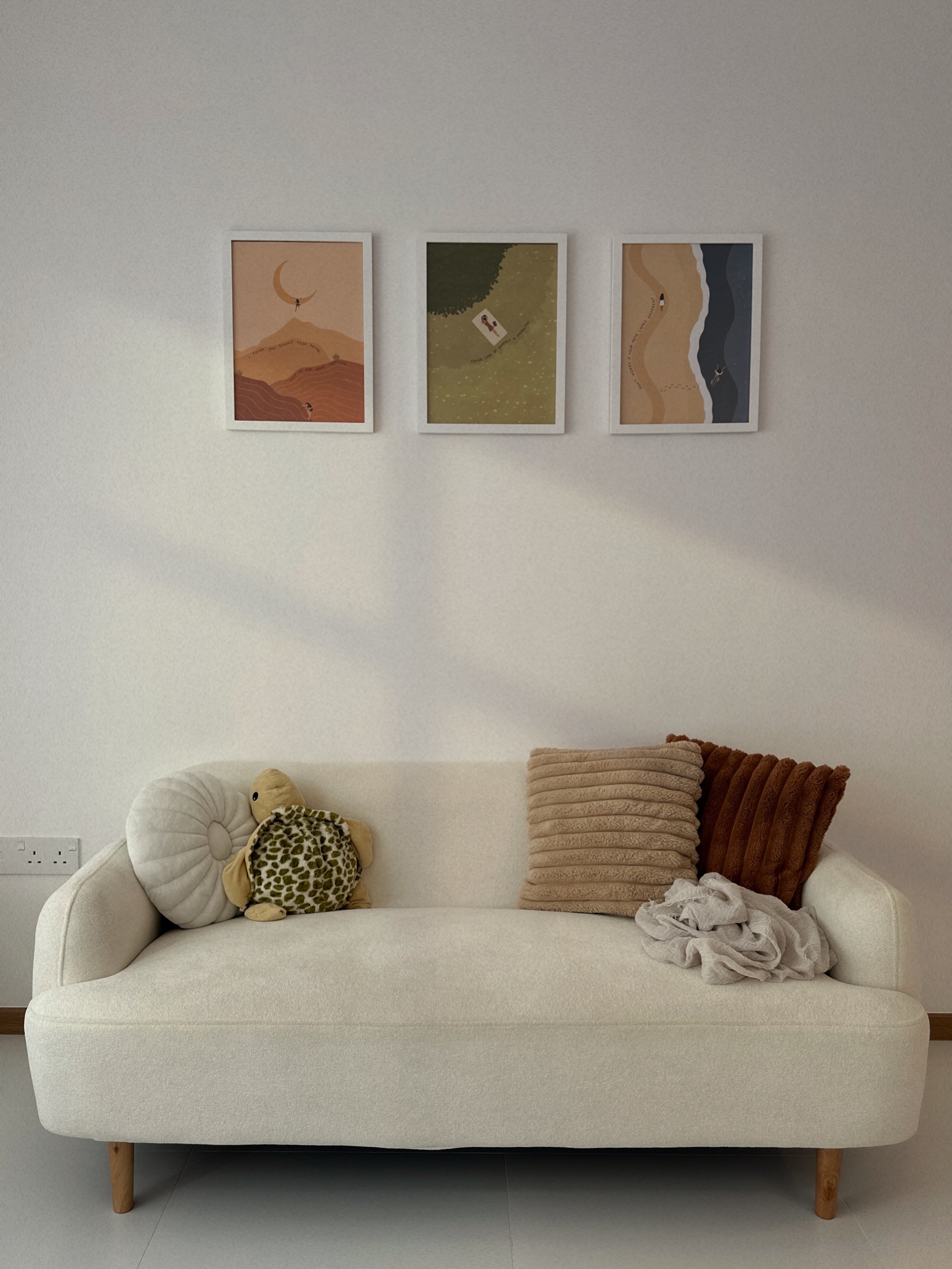 Living Simply, Loving Deeply | Sengkang 4 Room HDB Resale - Minimalist living room, modern furniture, white sofa, wooden