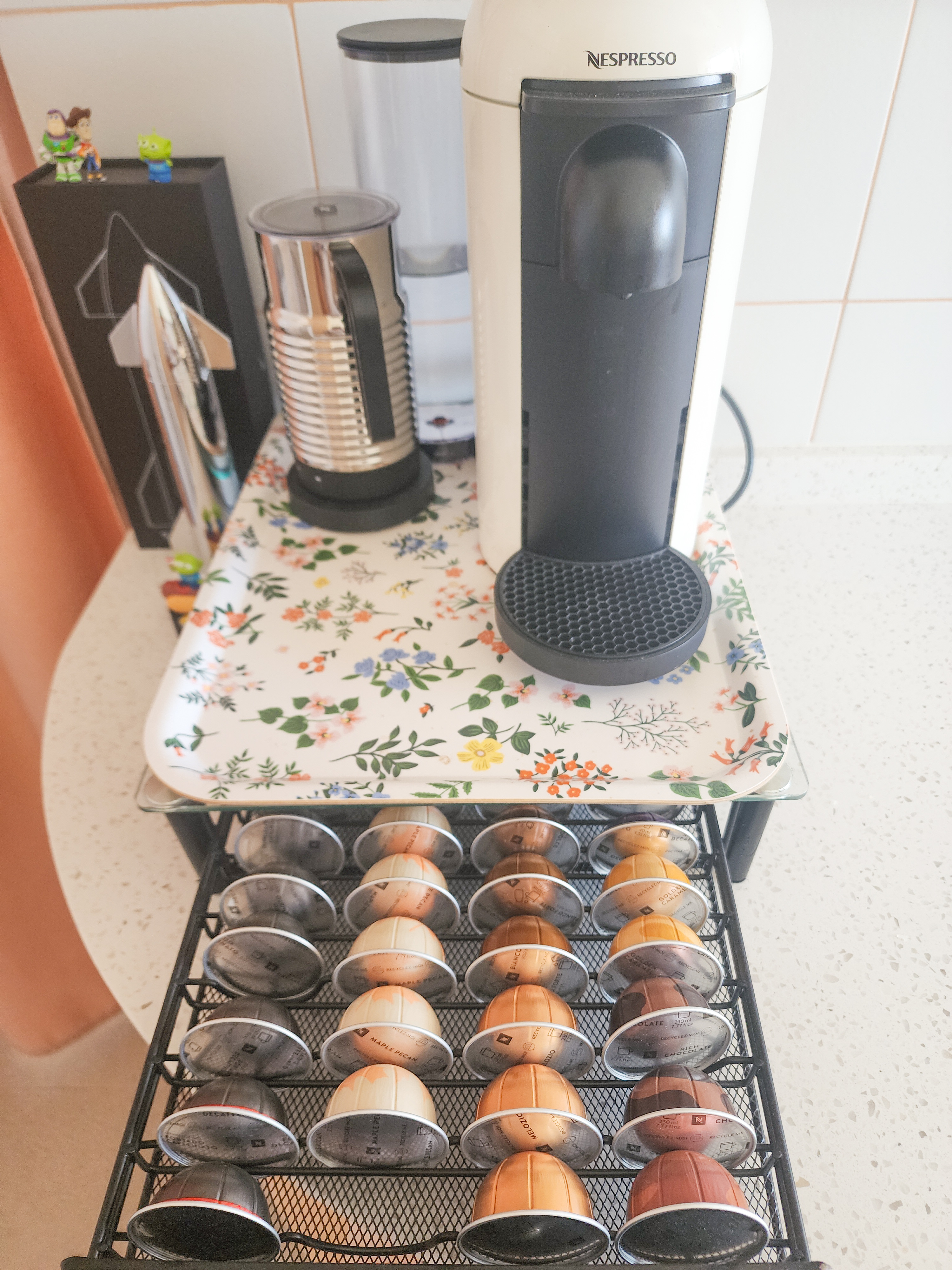Step inside a chef's kitchen - closed concept, functional & aesthetic - Nespresso coffee machine, coffee brewing setup