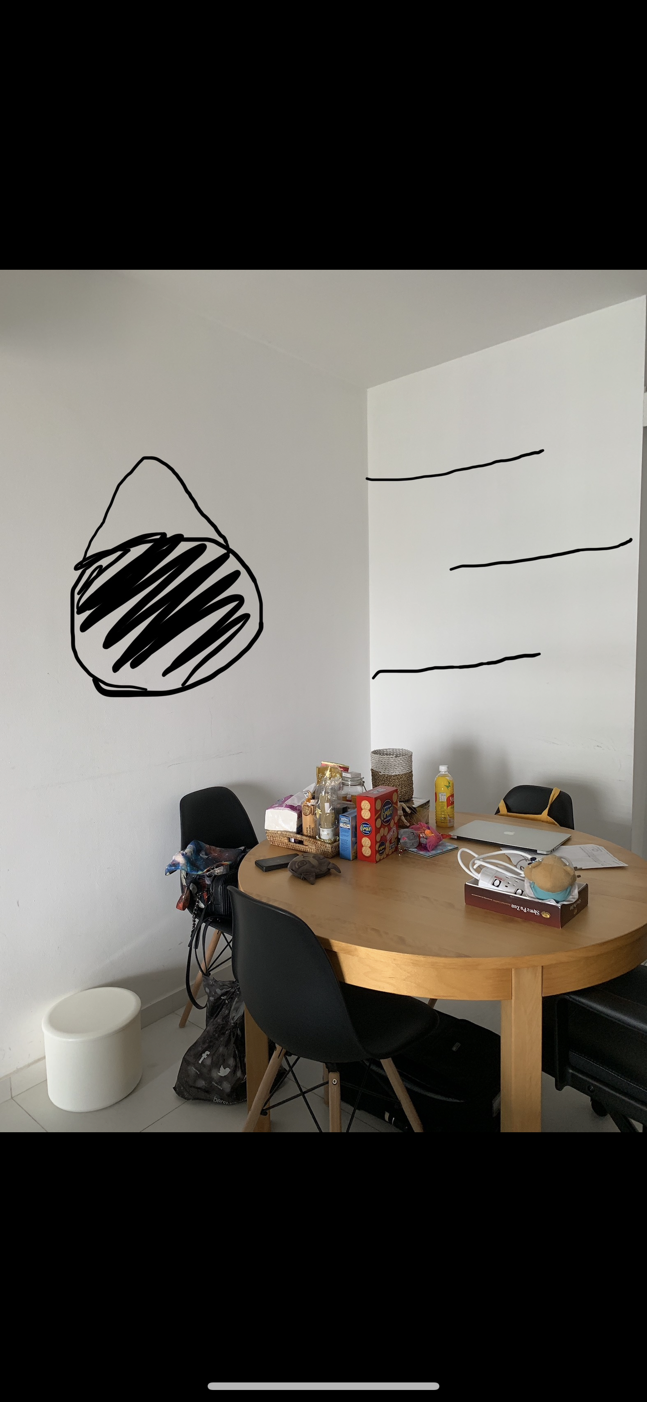 Before & After: Changing Our Dining Room Vibes One Item At A Time  - Modern minimalist dining room with a wooden table