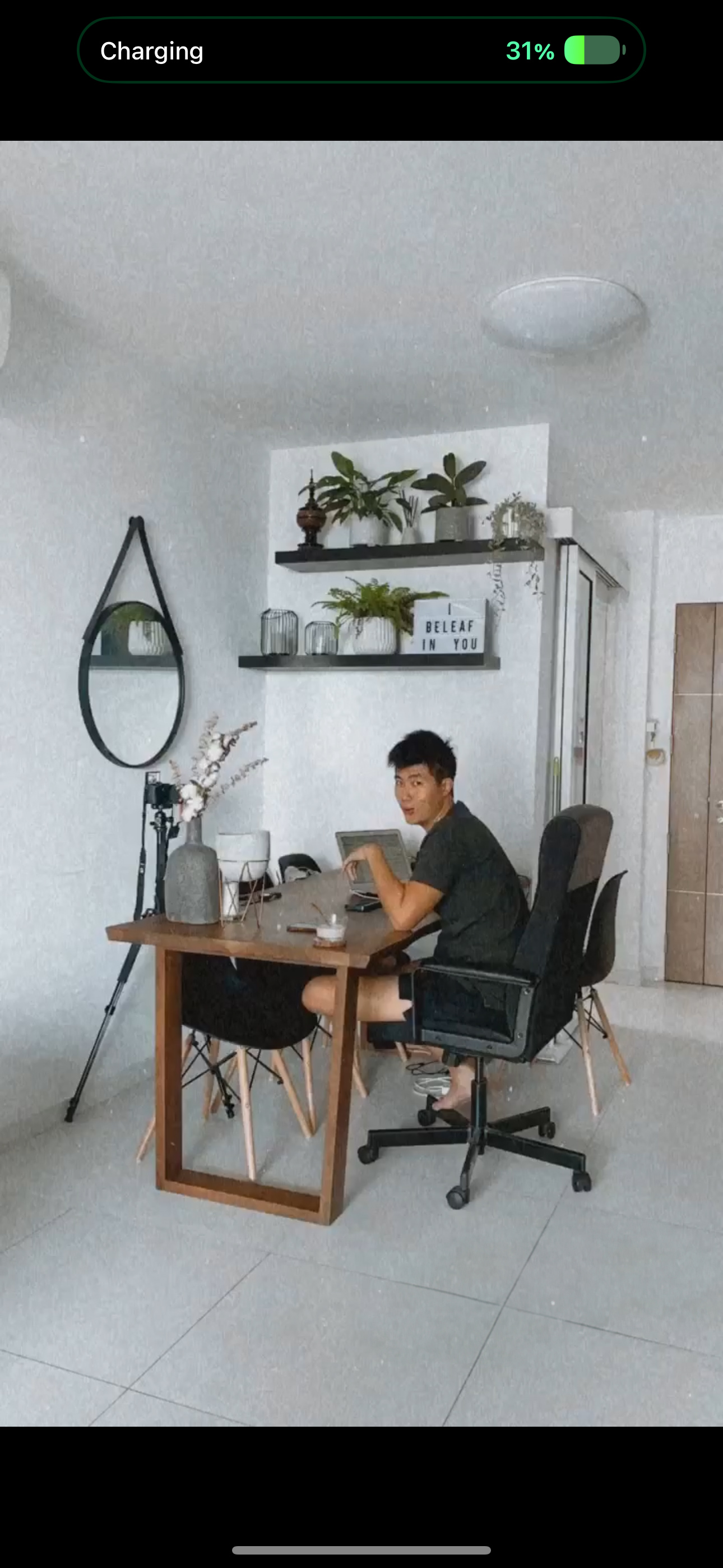 Before & After: Changing Our Dining Room Vibes One Item At A Time  - Modern workspace, minimalist decor, indoor setting