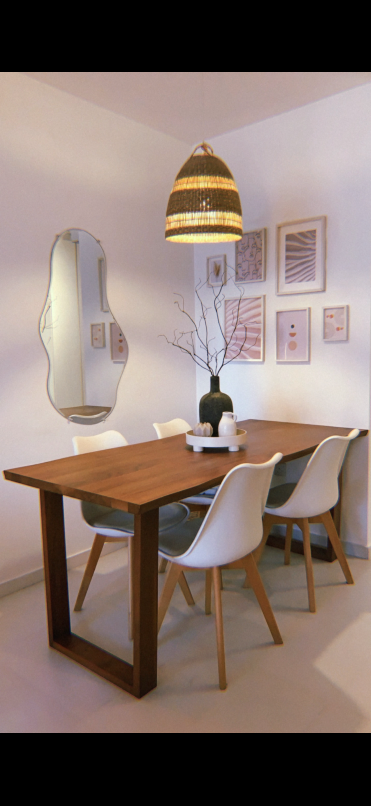 Before & After: Changing Our Dining Room Vibes One Item At A Time  - modern dining room, minimalist design, wooden dining