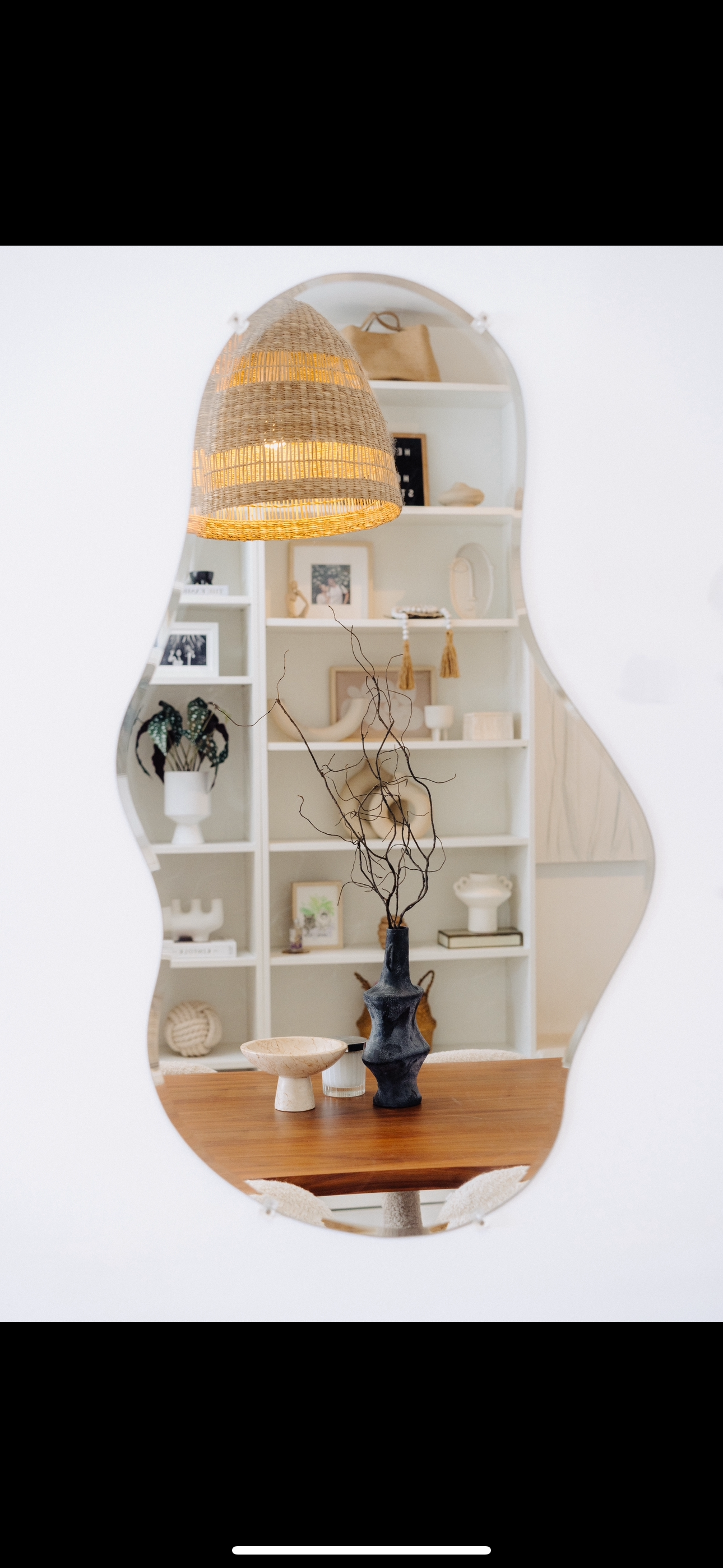 Before & After: Changing Our Dining Room Vibes One Item At A Time  - woven lamp, modern decor, minimalist design, cozy