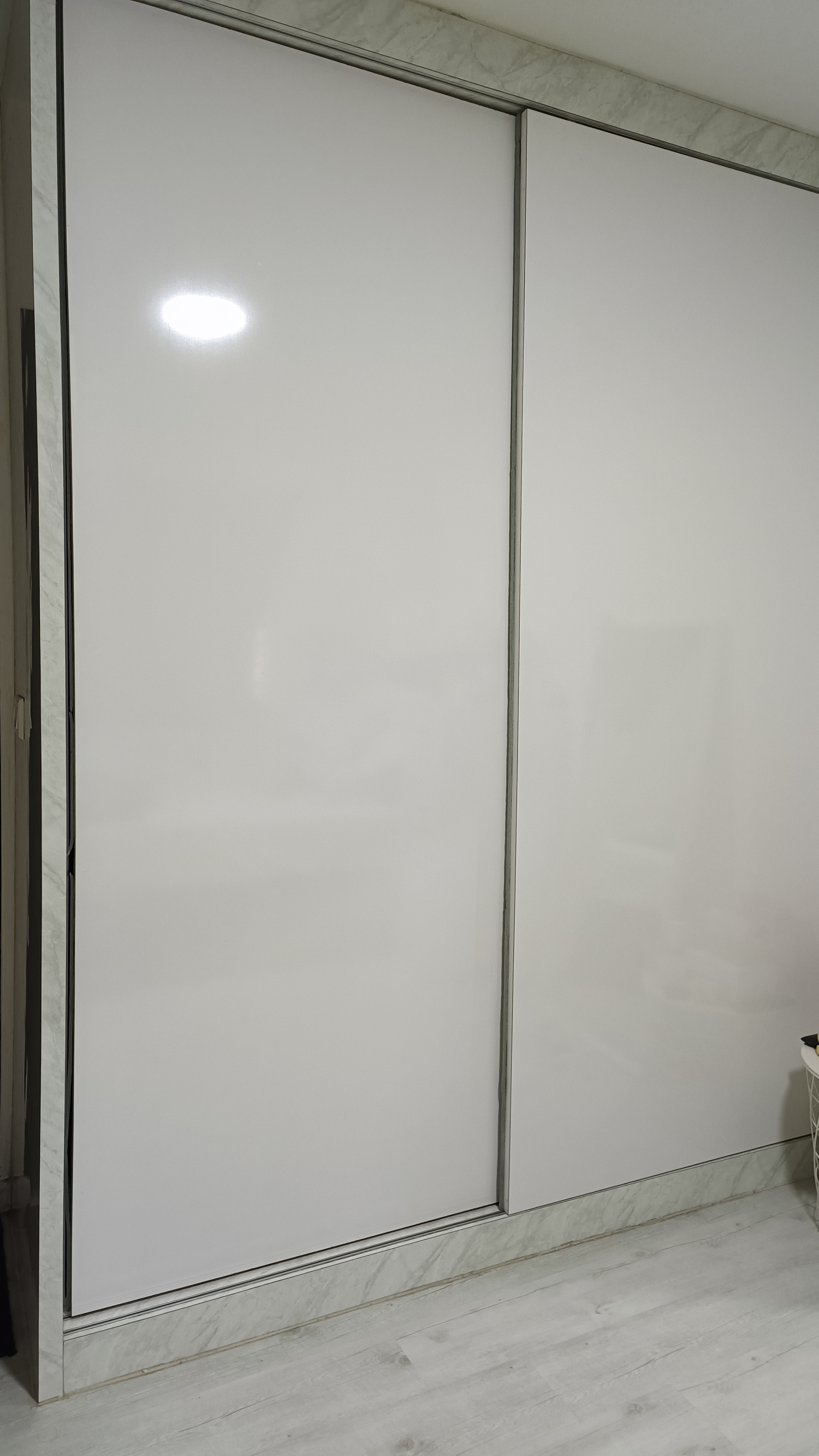 Wind down in our all white bedroom 🤍 - White marble cabinets, minimalist design, sleek lines, modern aesthetic, clean lines