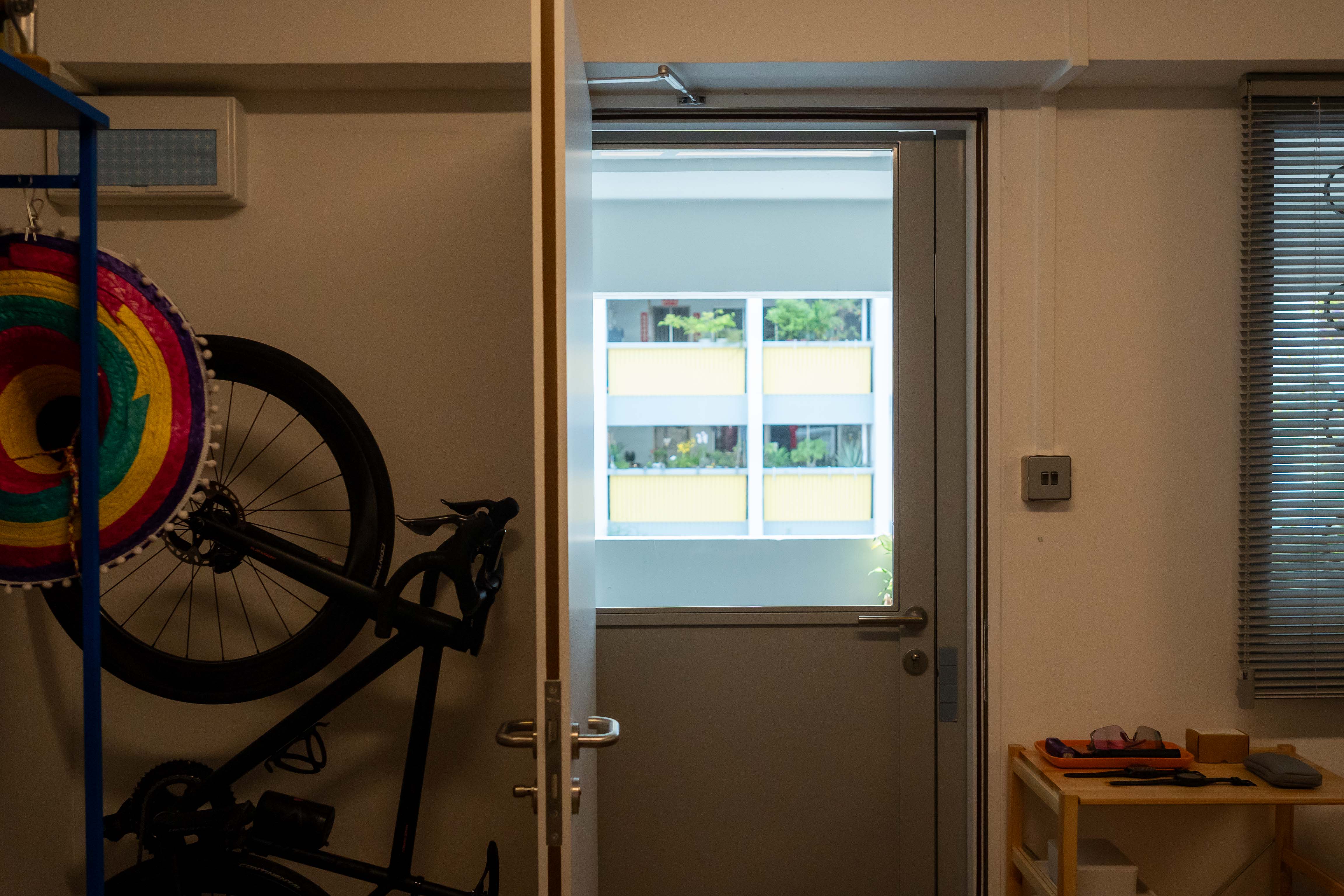 A-colourful-entryway-with-vibrant-hues-and-a-sporty-vibe!