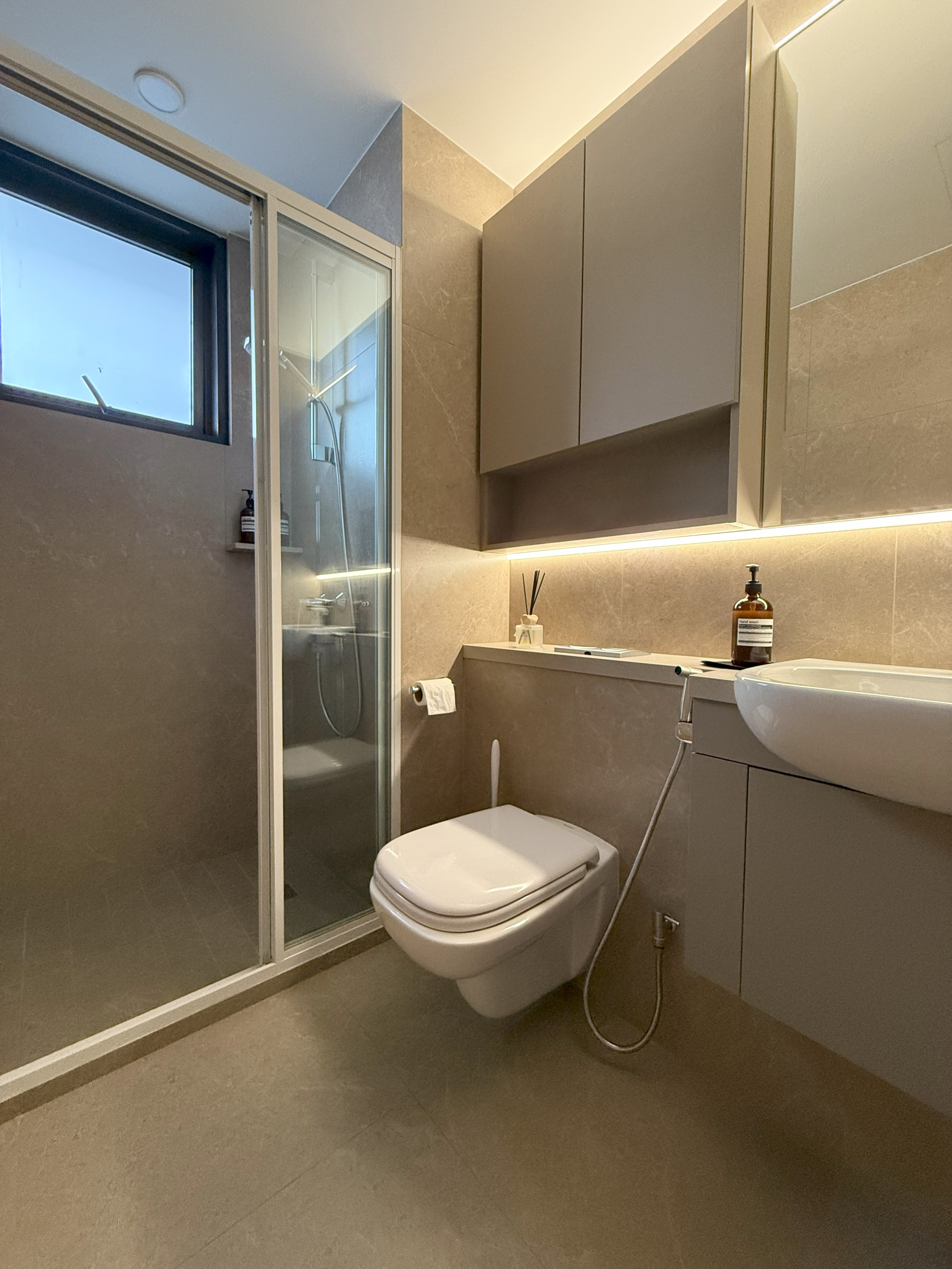 House Tour: Inside the $35K reno of a dark minimalist 3 Bedder EC