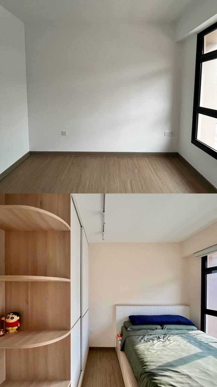 Before & After: Queen-Sized Storage Platform Bed in the Common Room?