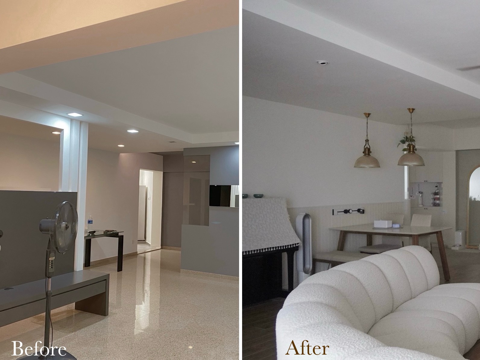 5-room HDB Resale Before-After: From Monotone to Light and Airy