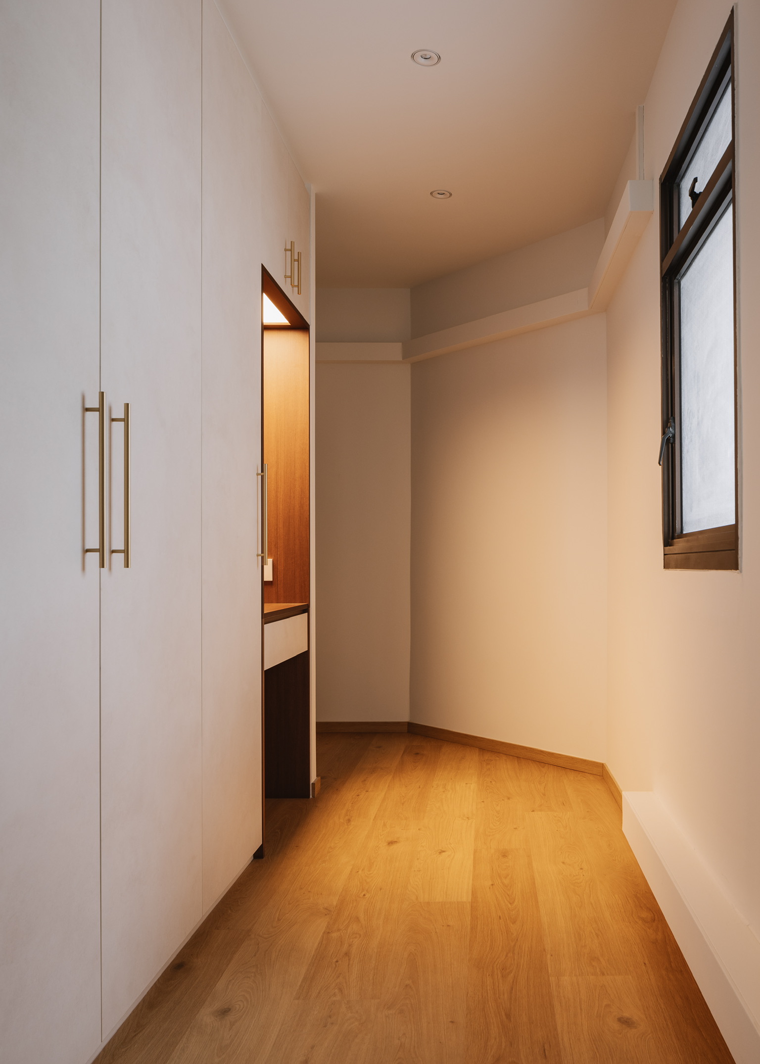 Retro Glow: Our Mid-Century Vanity Nook Tucked In Our Walk-In Wardrobe