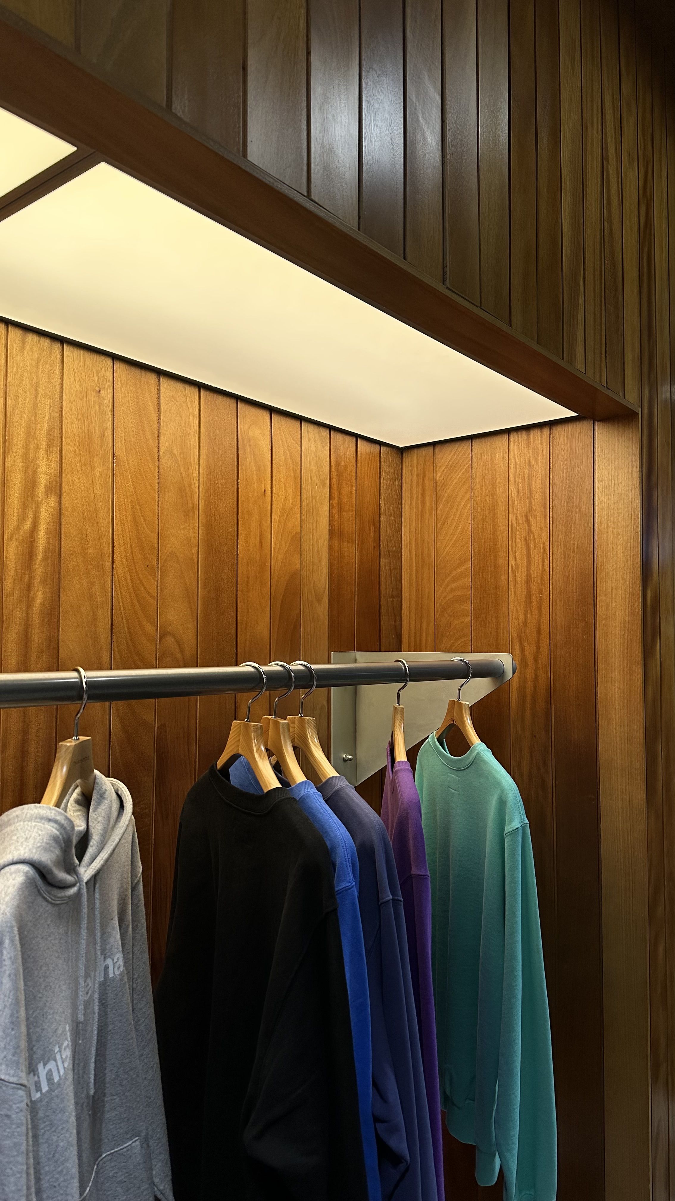 Retro Glow: Our Mid-Century Vanity Nook Tucked In Our Walk-In Wardrobe