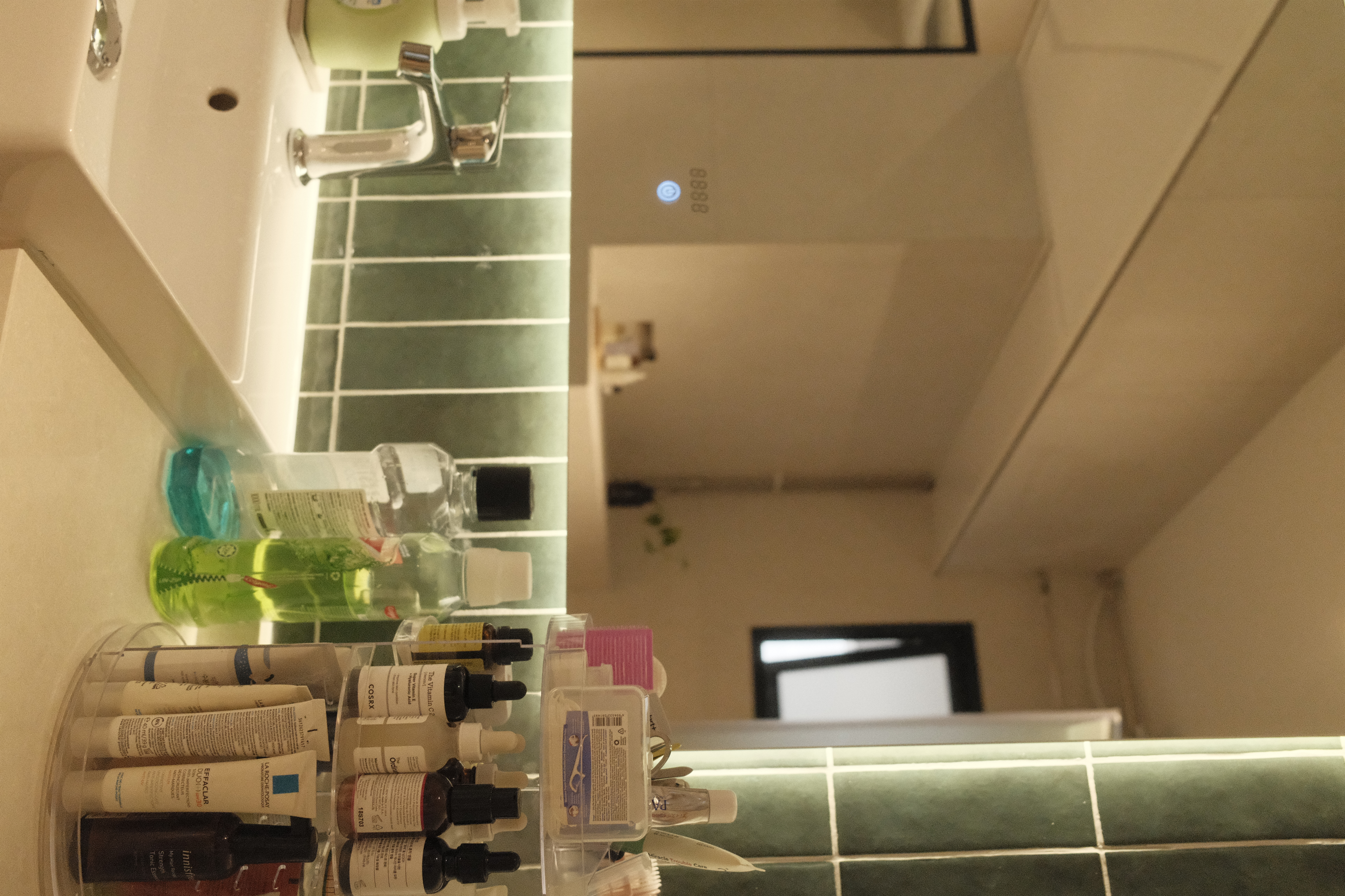 Retro Glow: Our Mid-Century Vanity Nook Tucked In Our Walk-In Wardrobe