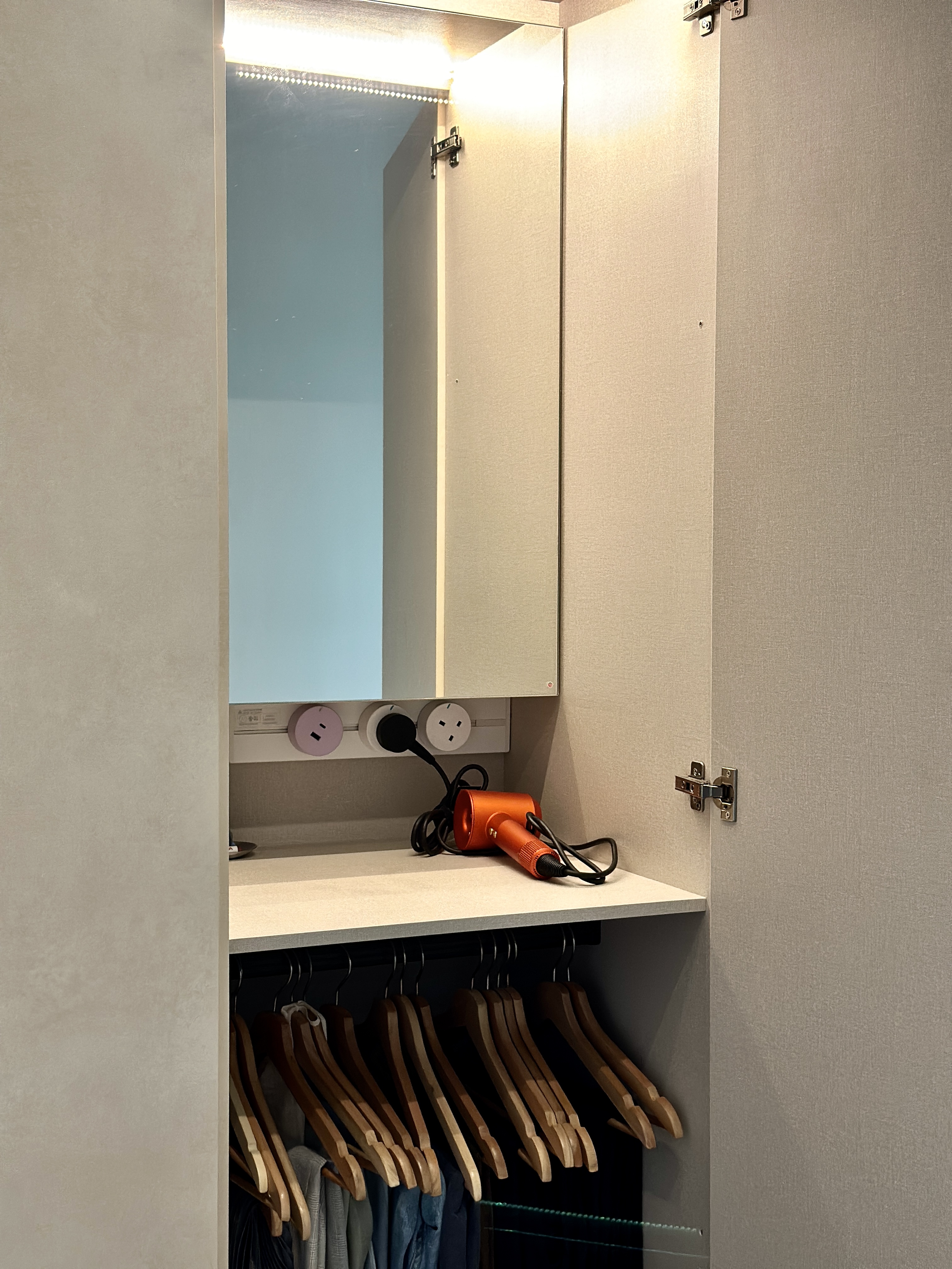 Minimalist Concealed Vanity For Two in Tampines