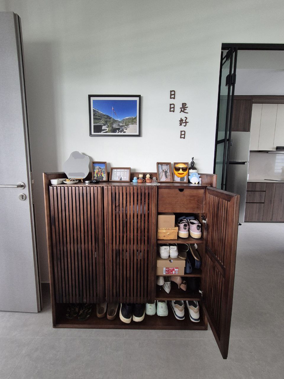 Entryway: featuring our many knick-knacks in our home