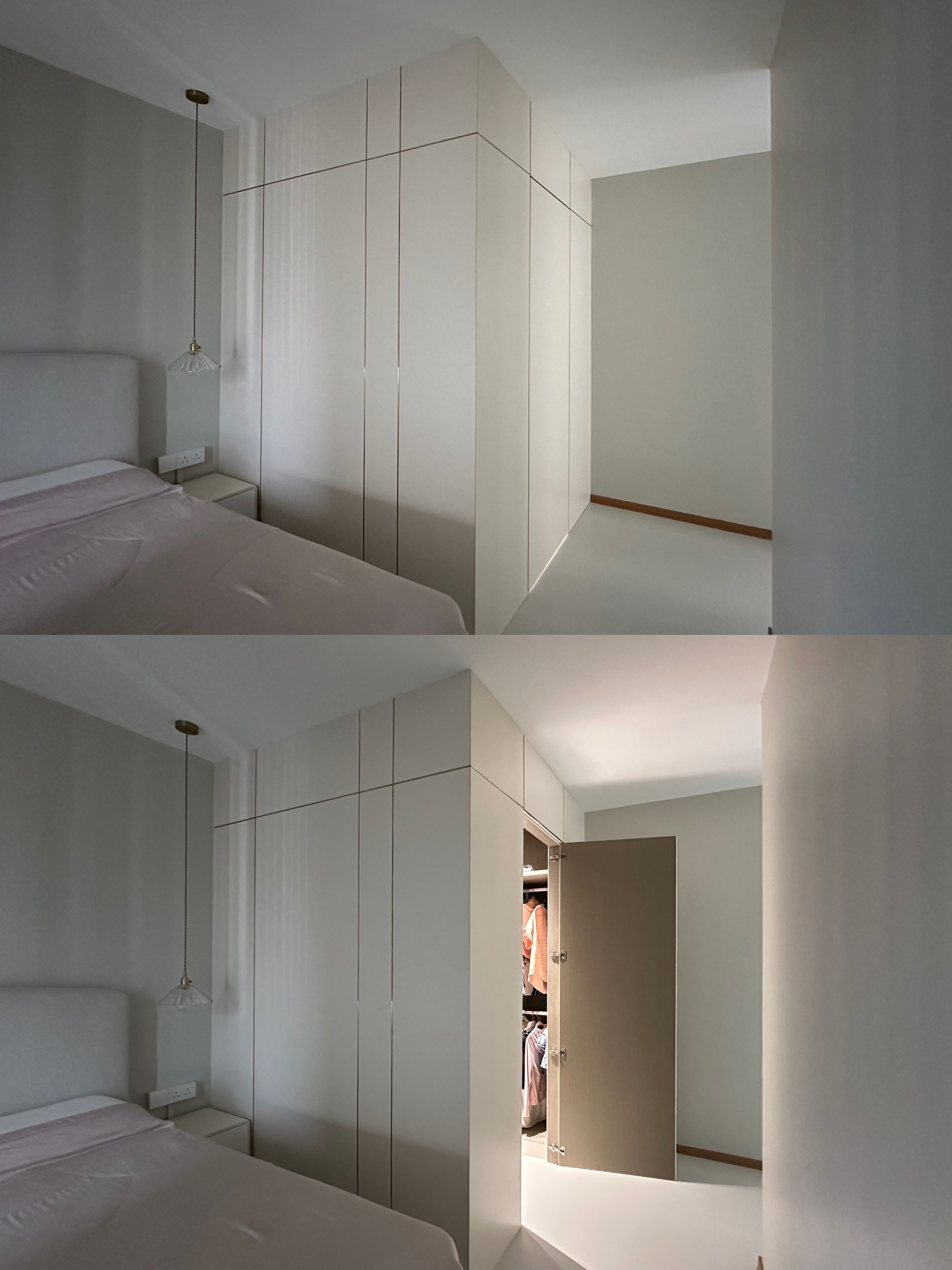 Our Bedroom: Houses A One-Door Walk-in Wardrobe With No Hacking!