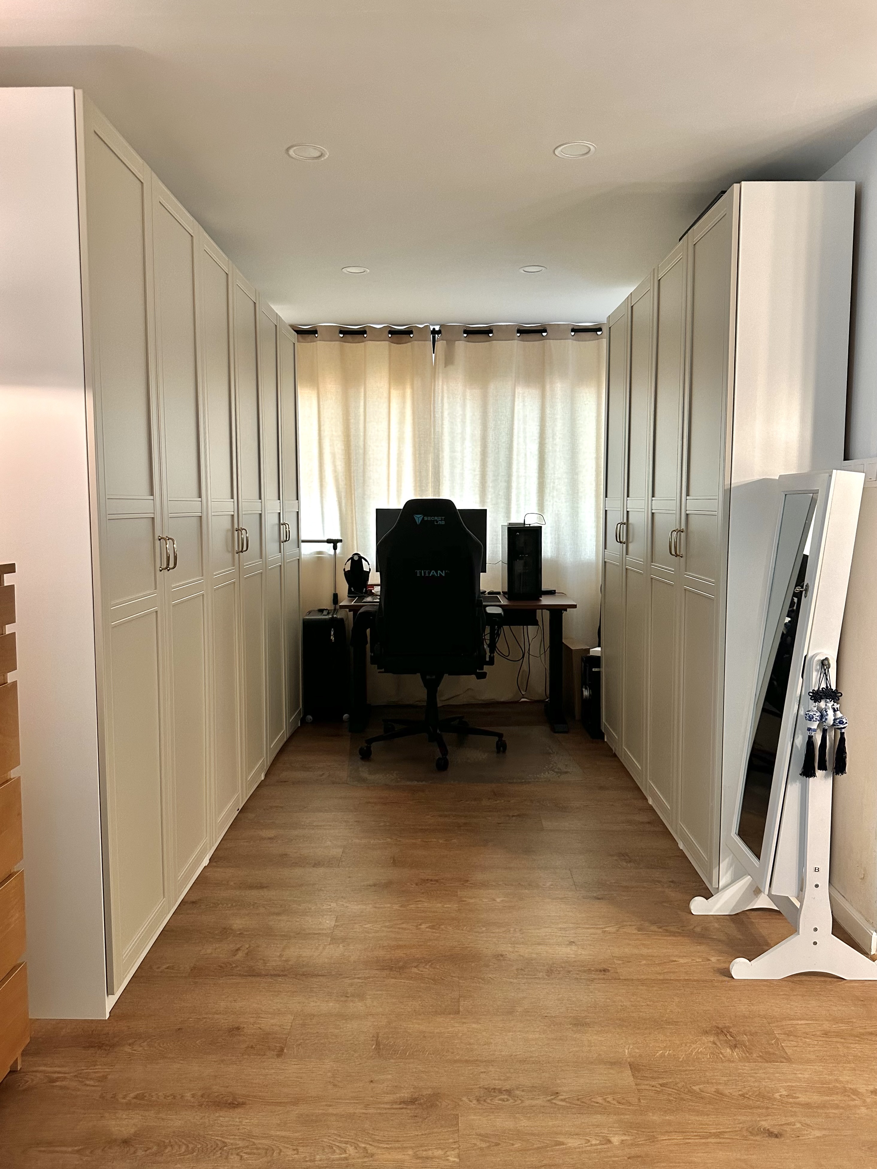 Master Bedroom in Tiong Bahru Home: Double the Space, Double the Calm