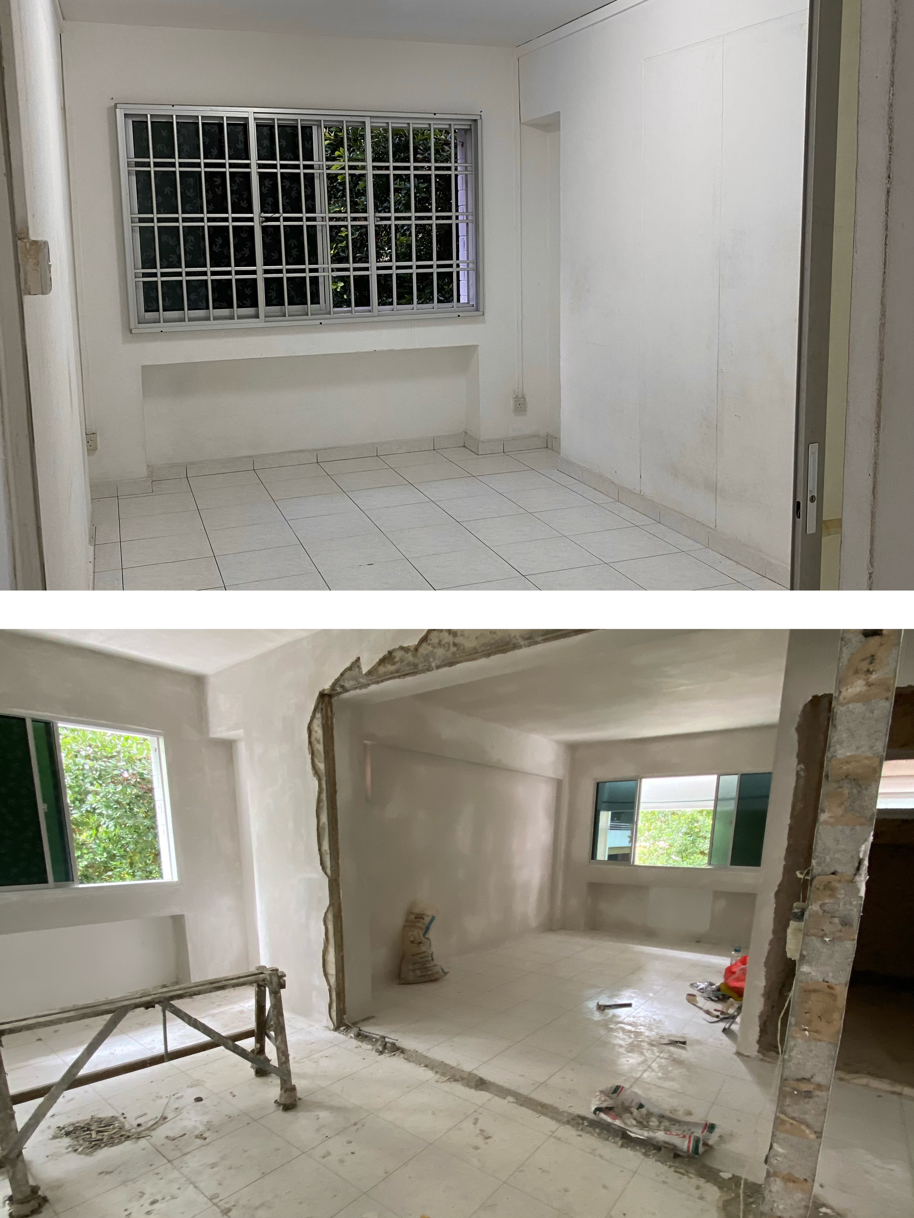 Master Bedroom in Tiong Bahru Home: Double the Space, Double the Calm